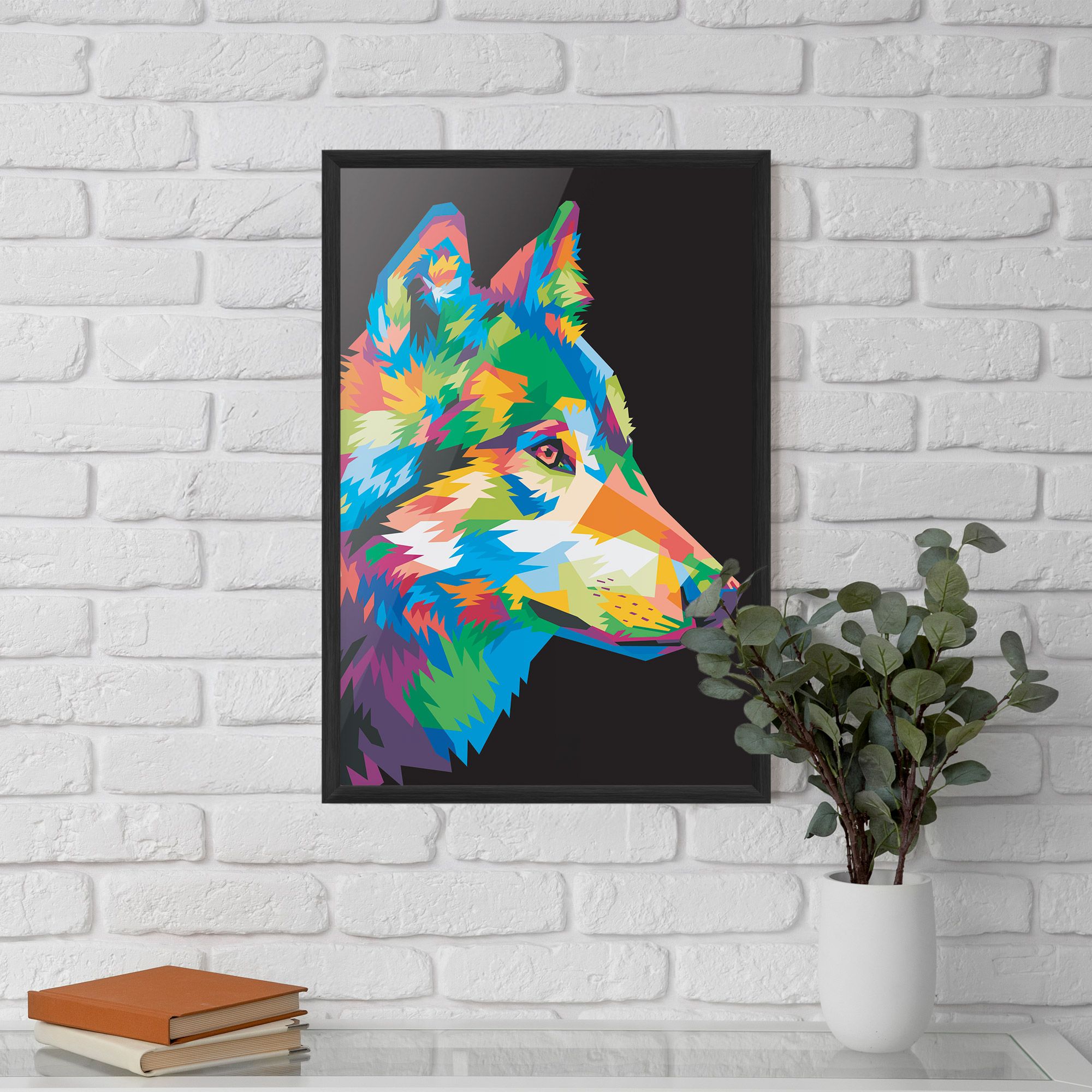 Colorful Wolf mockup 5
