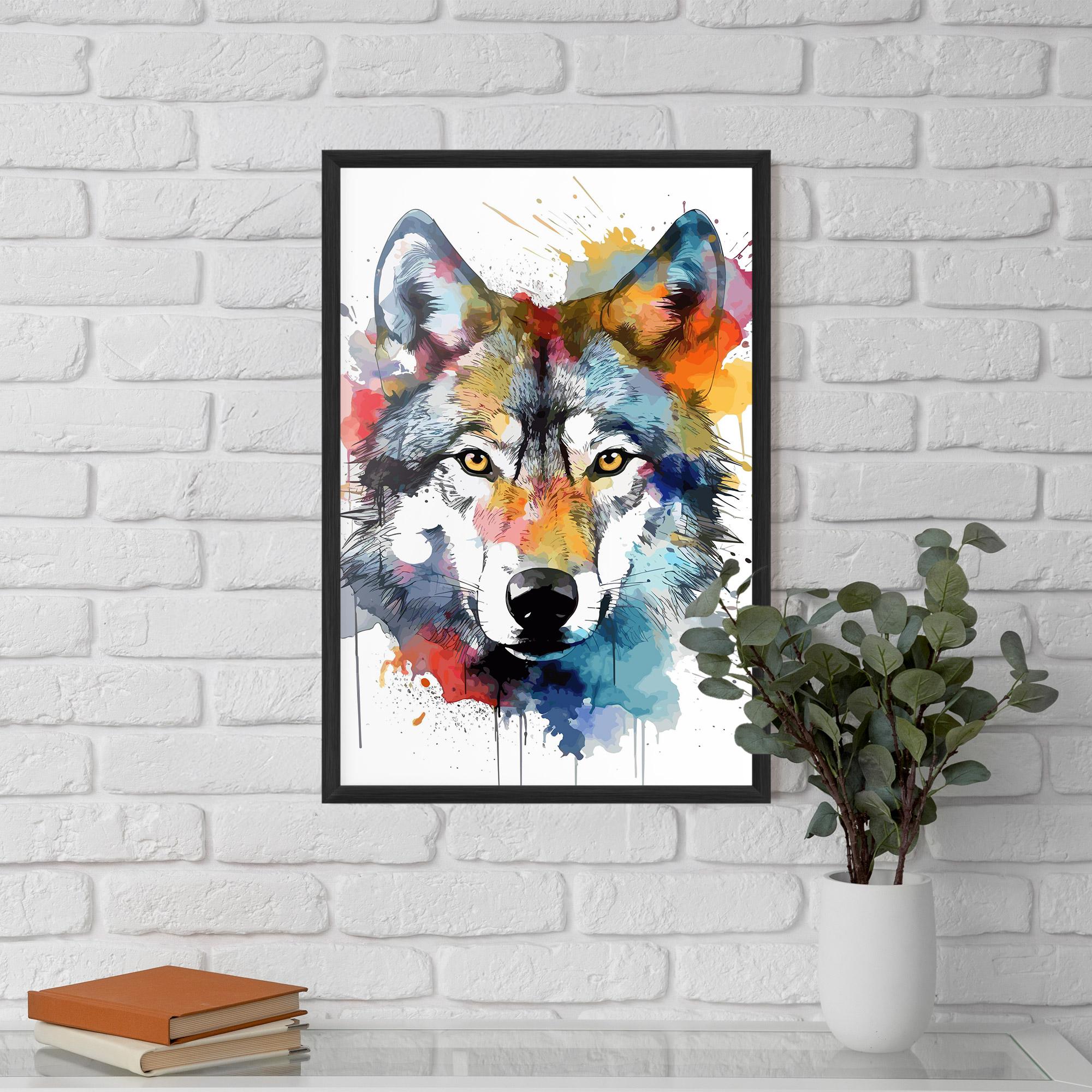 Рамкиран постер Wolf Art mockup 5