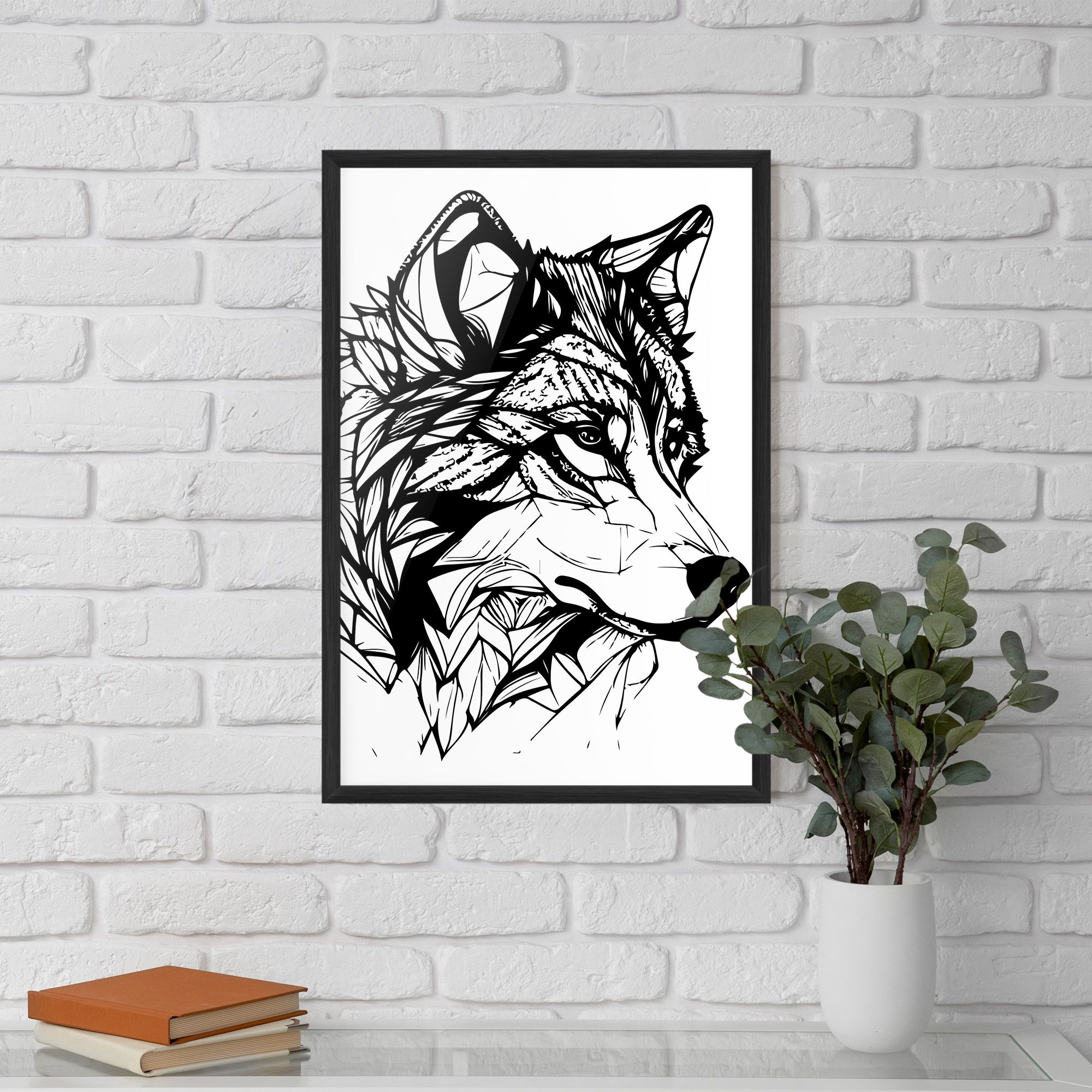 Wolf Head Line mockup 5