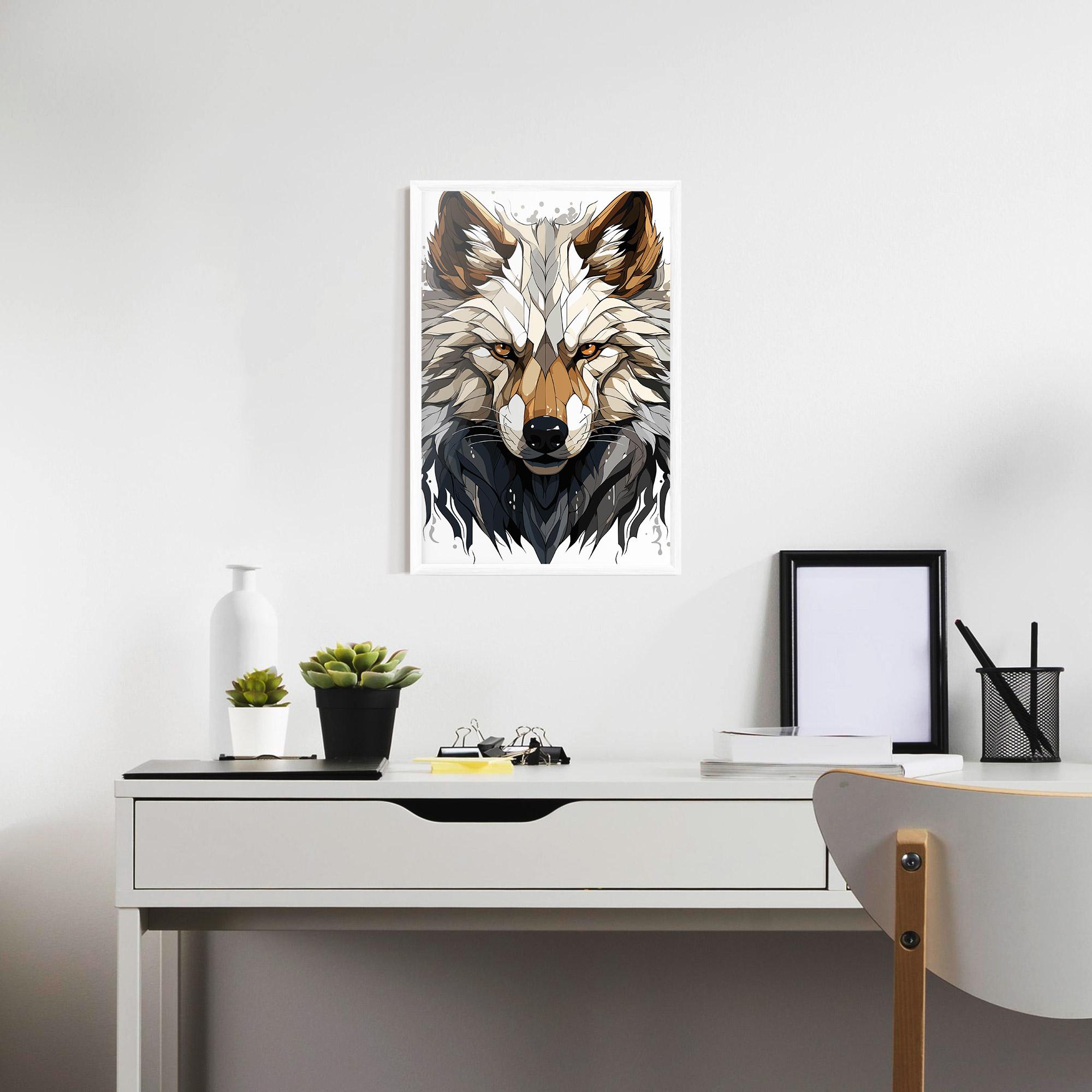 Рамкиран постер Brown Wolf mockup 7