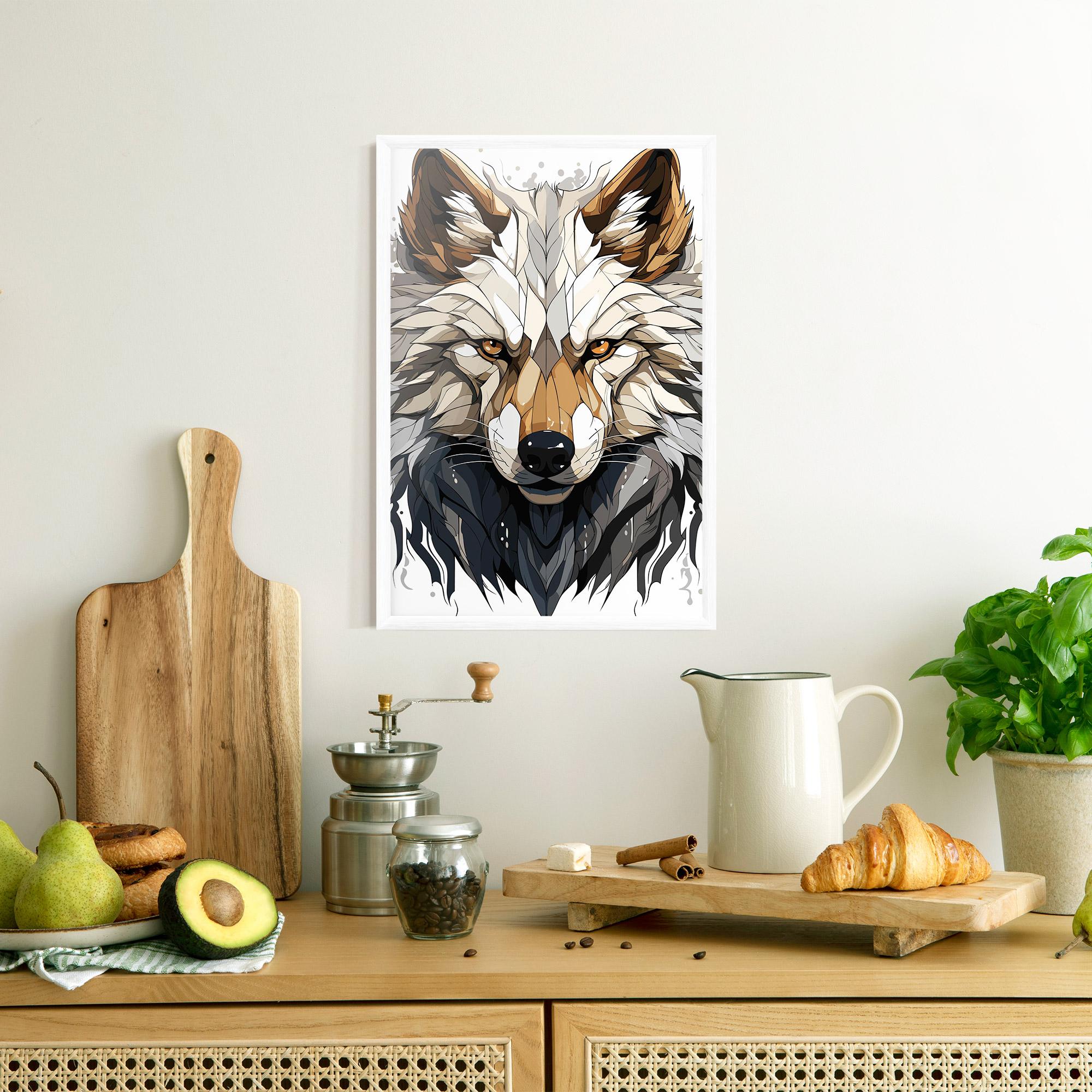 Рамкиран постер Brown Wolf mockup 8