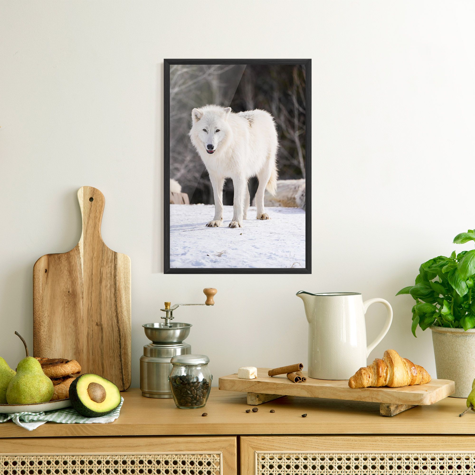 Beautiful White Wolf mockup 8