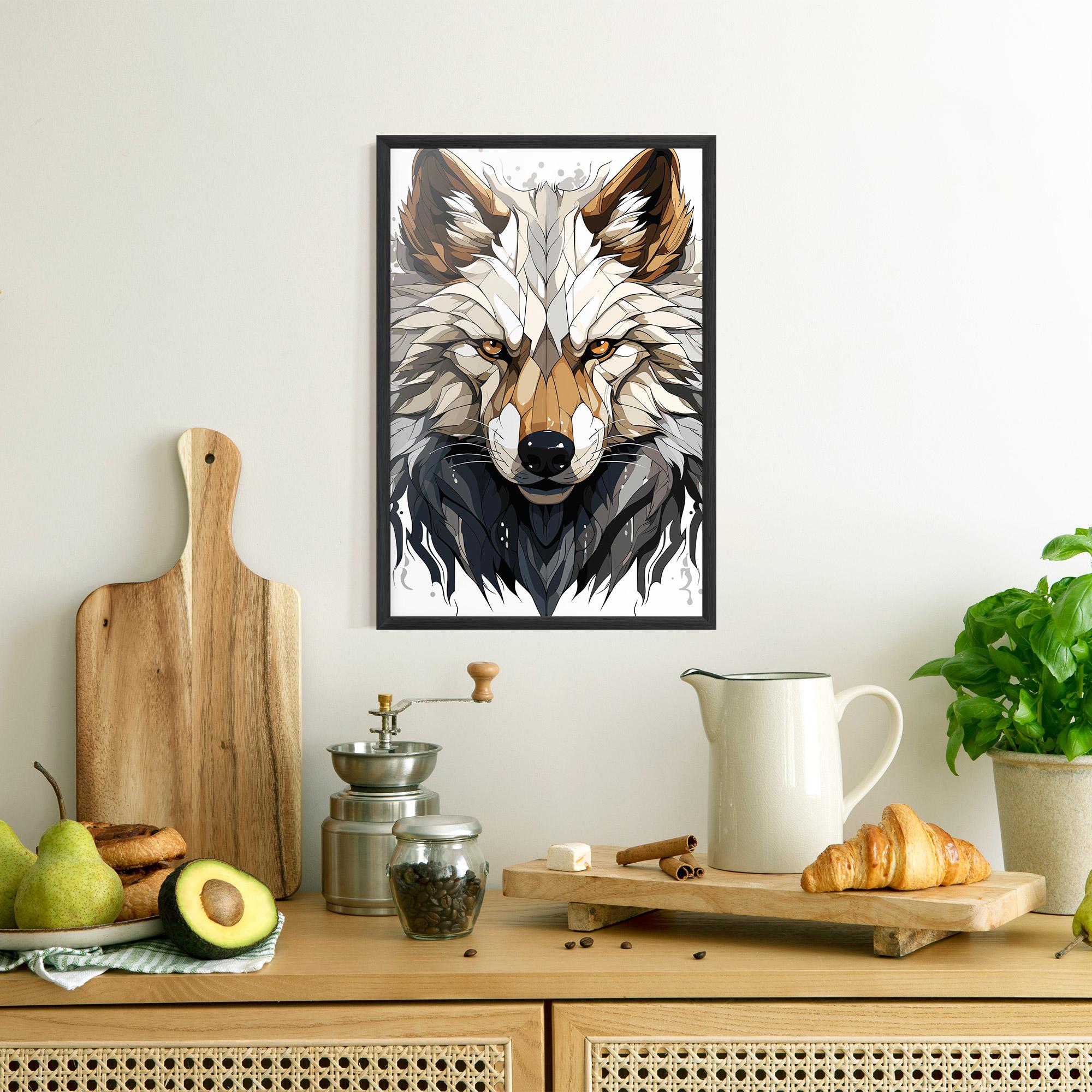 Рамкиран постер Brown Wolf mockup 8