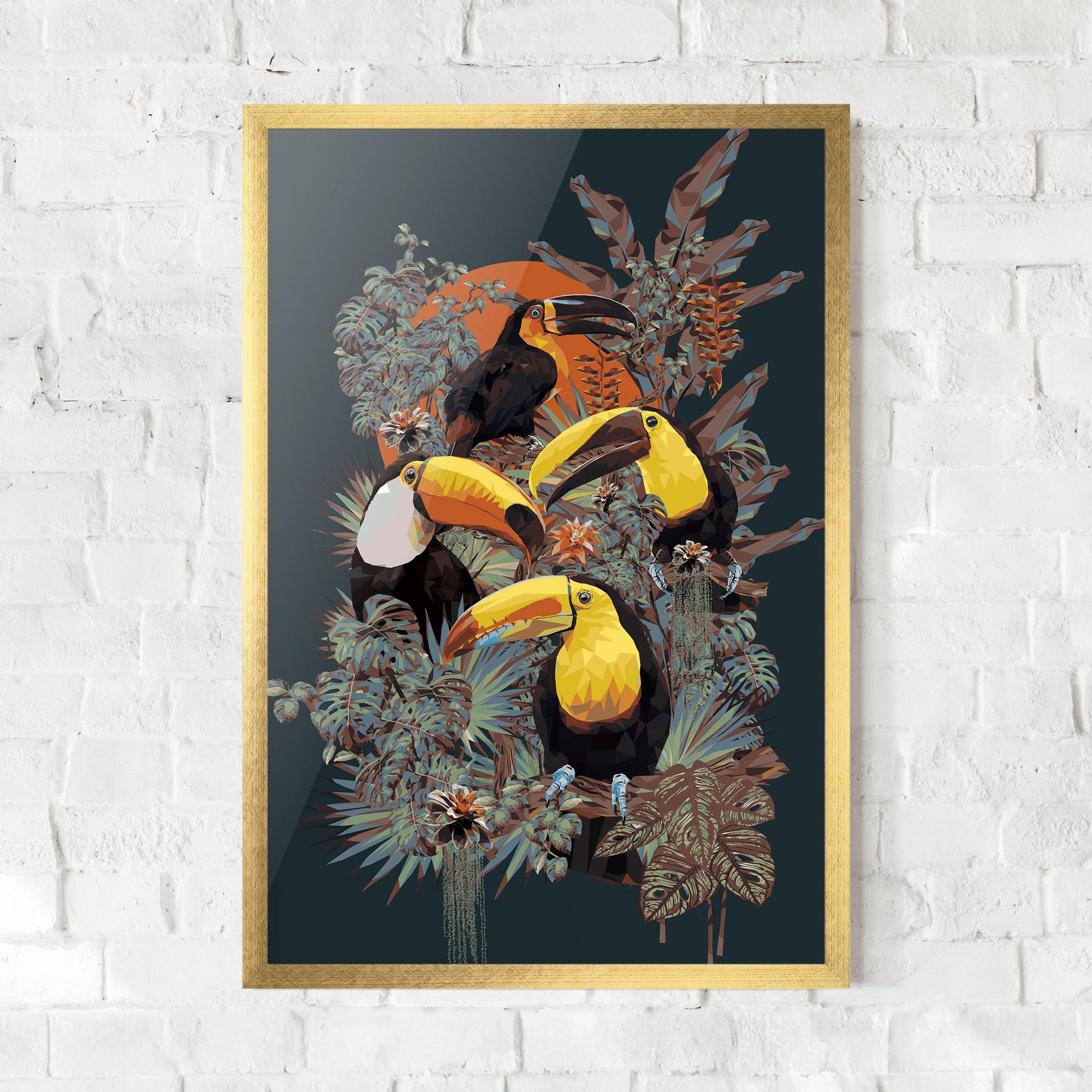 Рамкиран постер Toucan Birds mockup 0