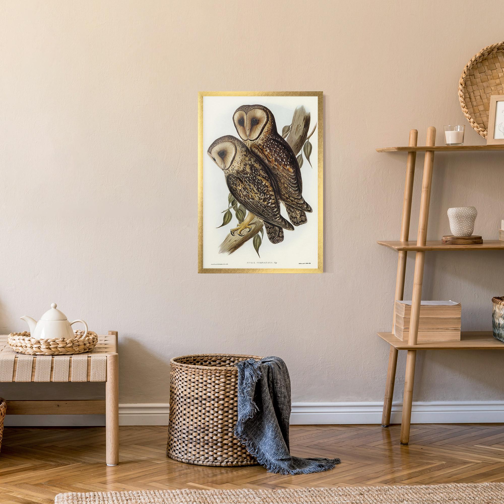 Рамкиран постер Owl Family mockup 9