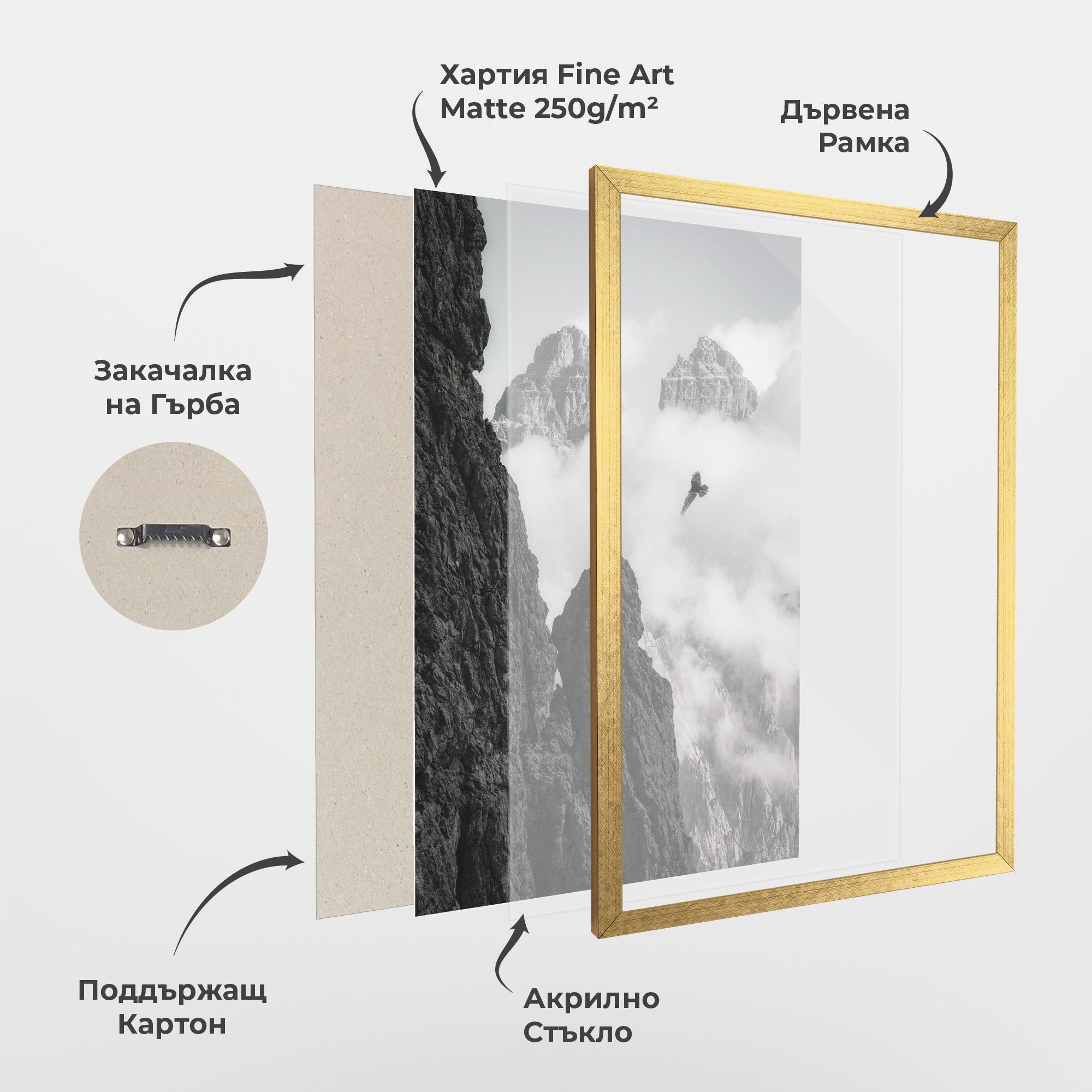 Рамкиран постер Mountain Eagle mockup 1