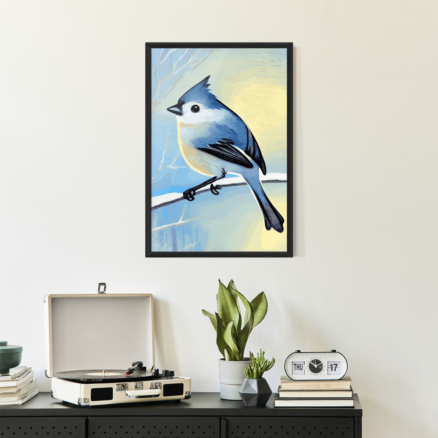 Bird Winter Painting mockup 2