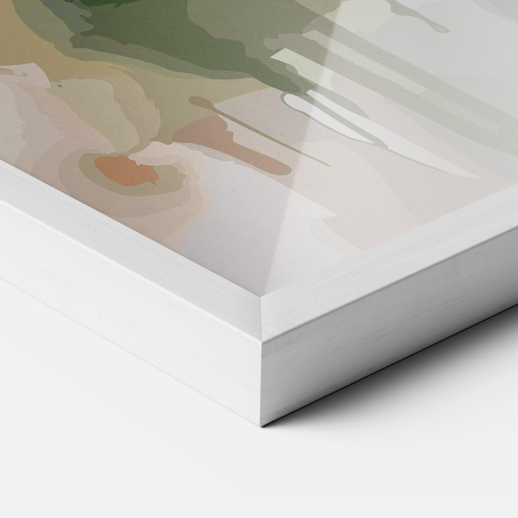 Рамкиран постер Blue Pretty Bird mockup 3