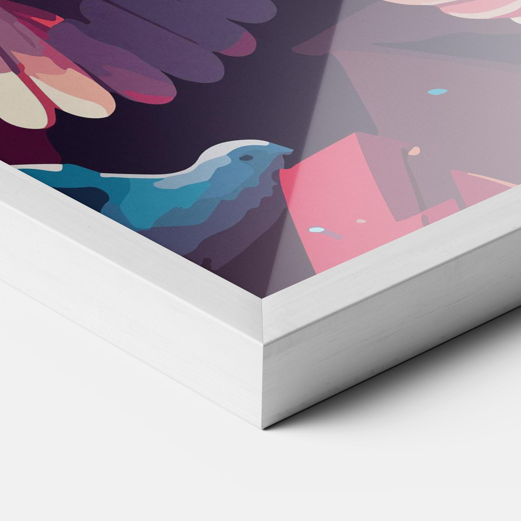 Рамкиран постер Pretty Dove Family mockup 3