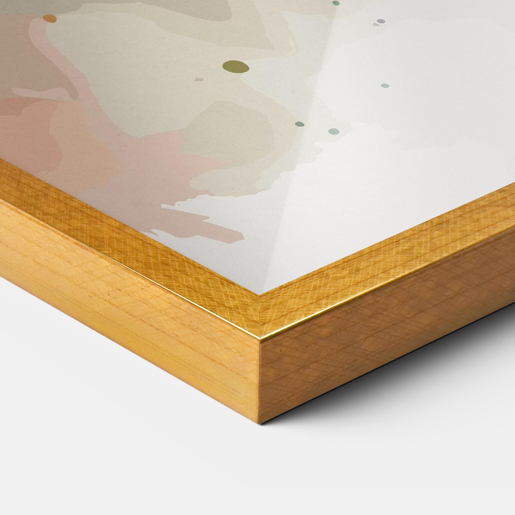 Рамкиран постер Orange Purple Bird mockup 3