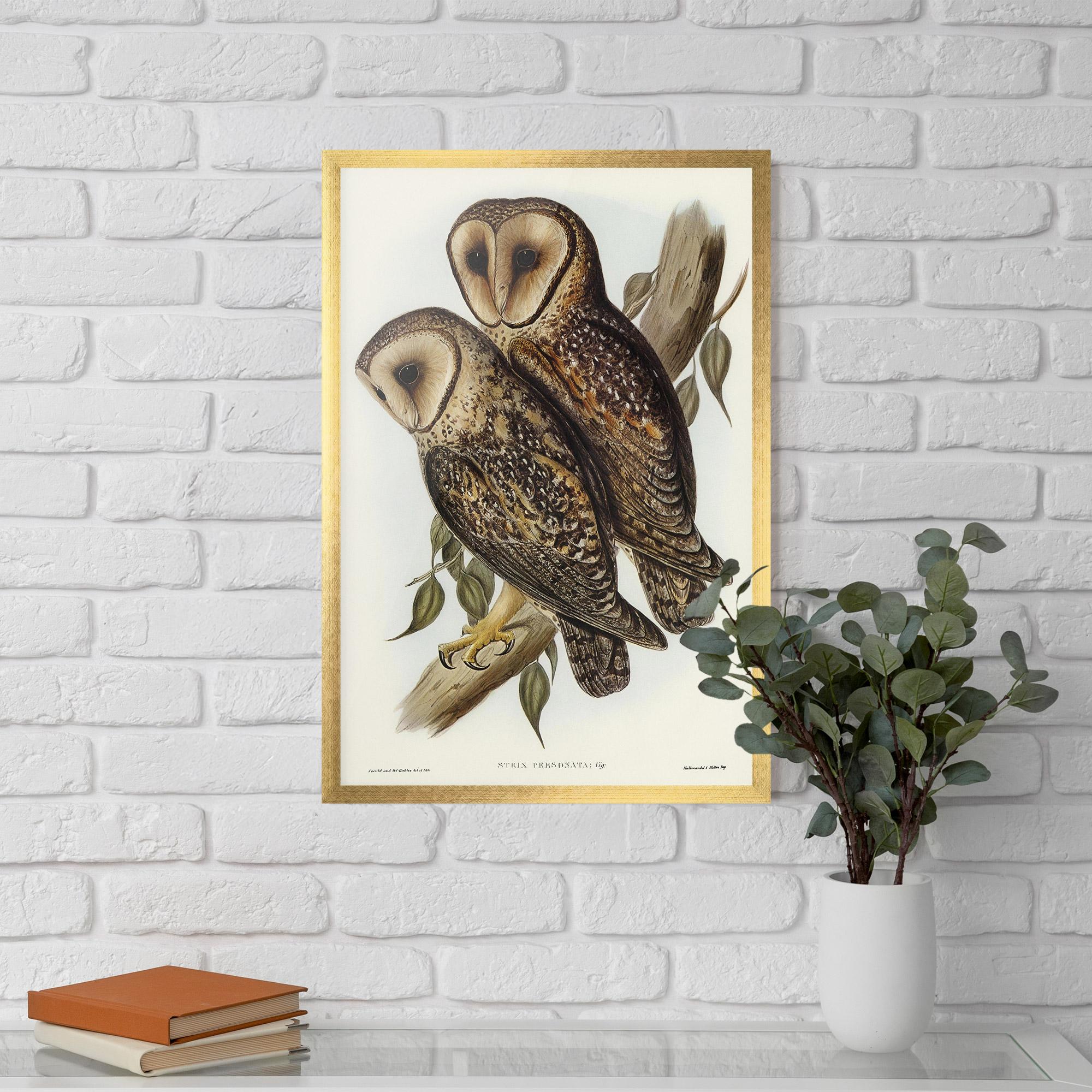 Рамкиран постер Owl Family mockup 5