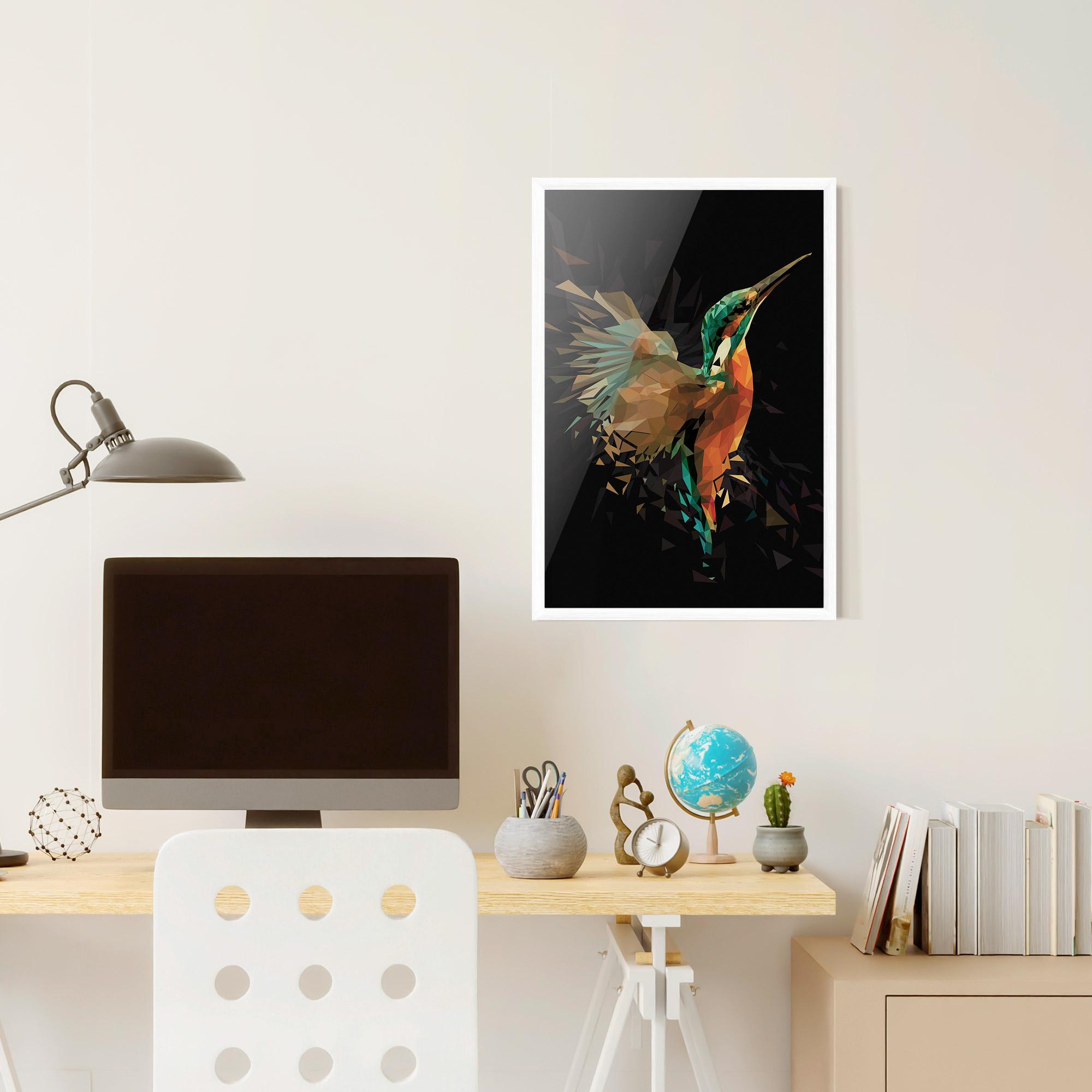 Рамкиран постер Hummingbird Splash mockup 6