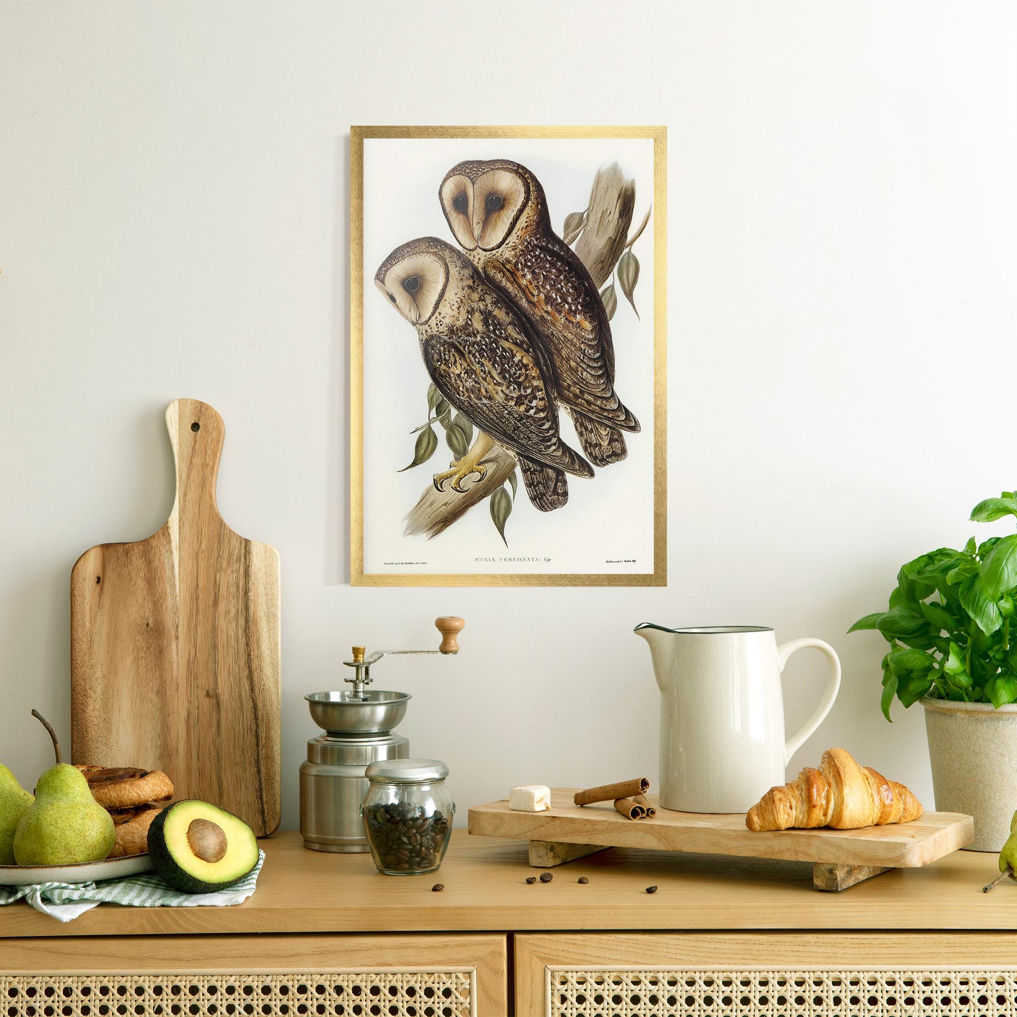 Рамкиран постер Owl Family mockup 8