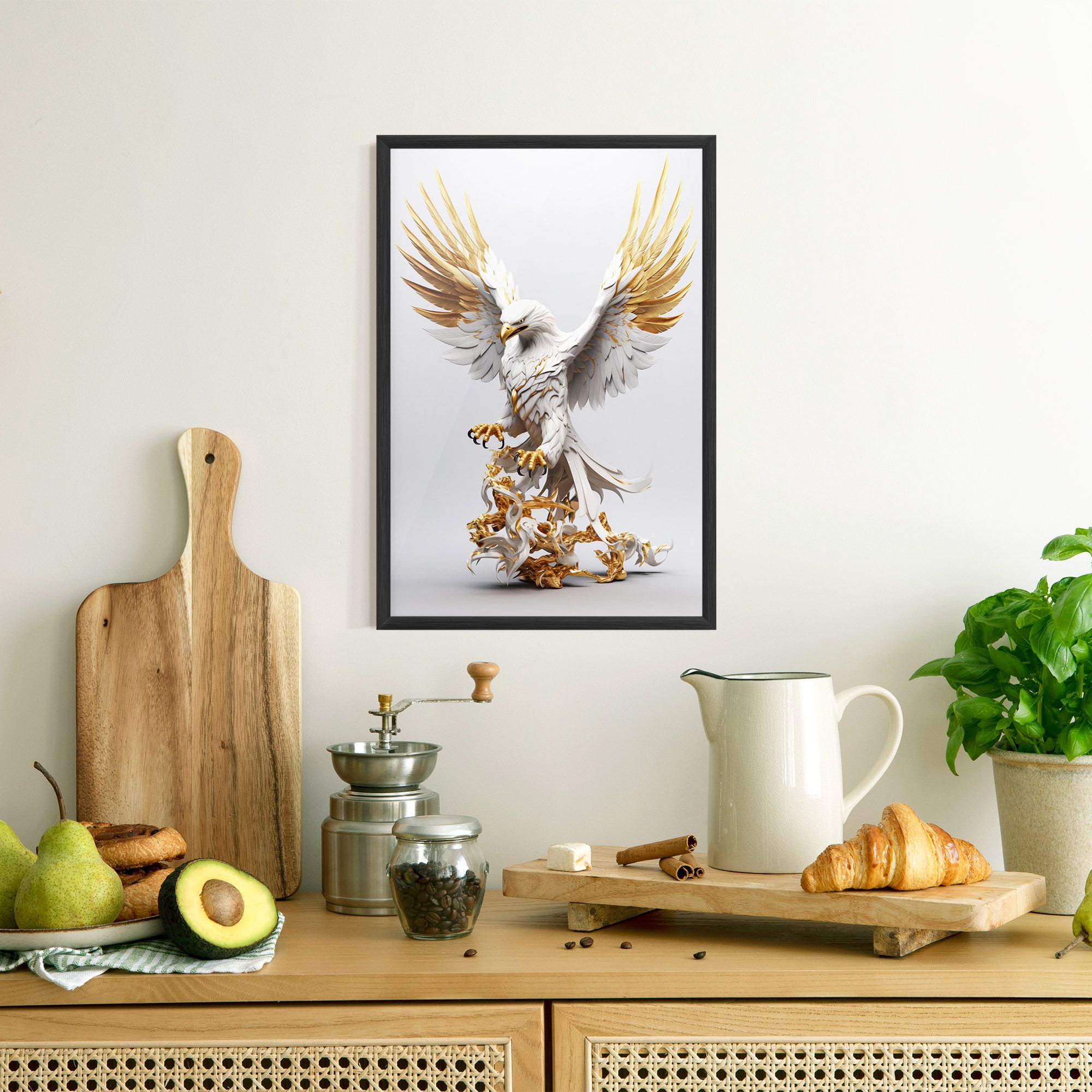 Gold 3d Eagle mockup 8