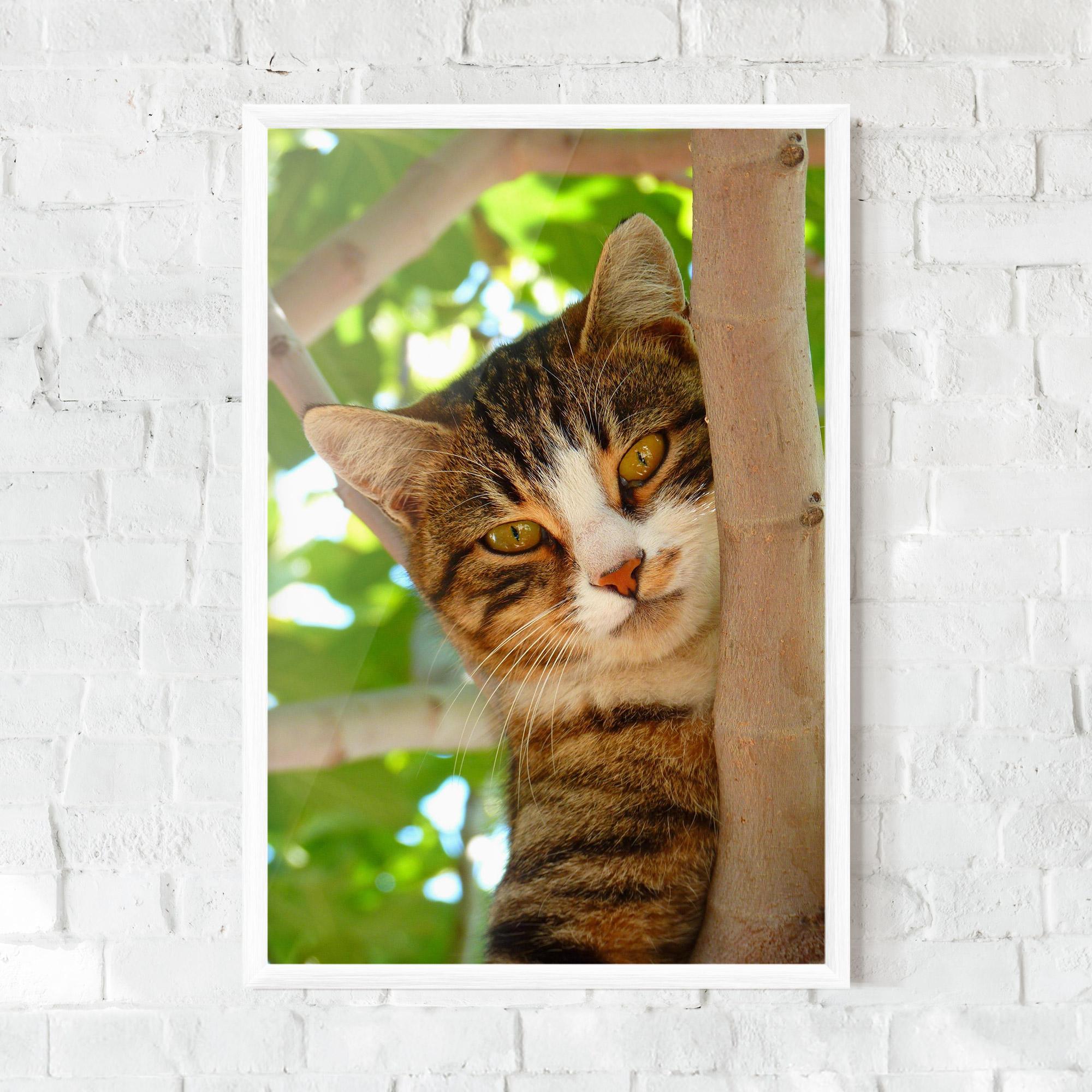 Рамкиран постер Tree Cat mockup 0