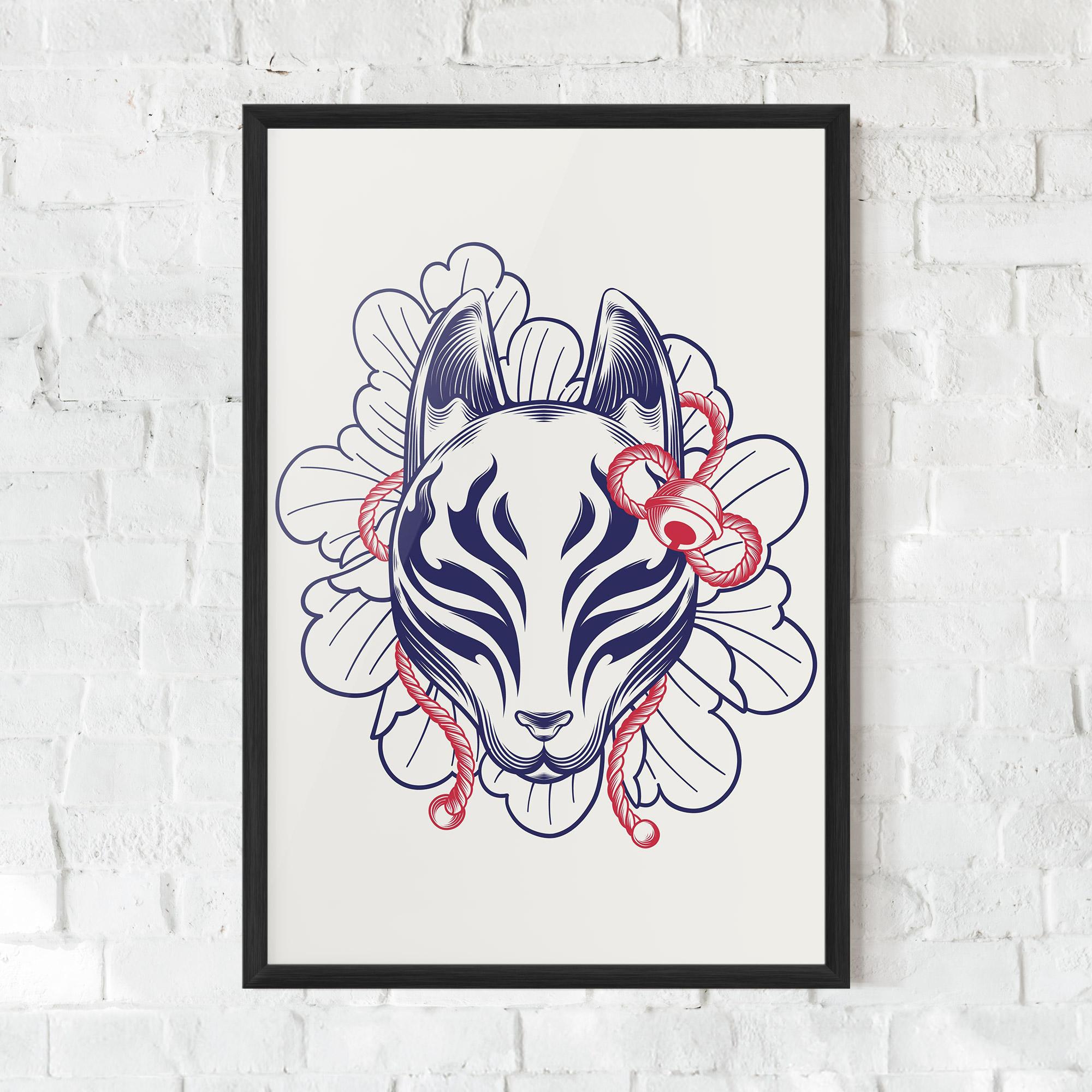 Рамкиран постер Asiatic Cat mockup 0