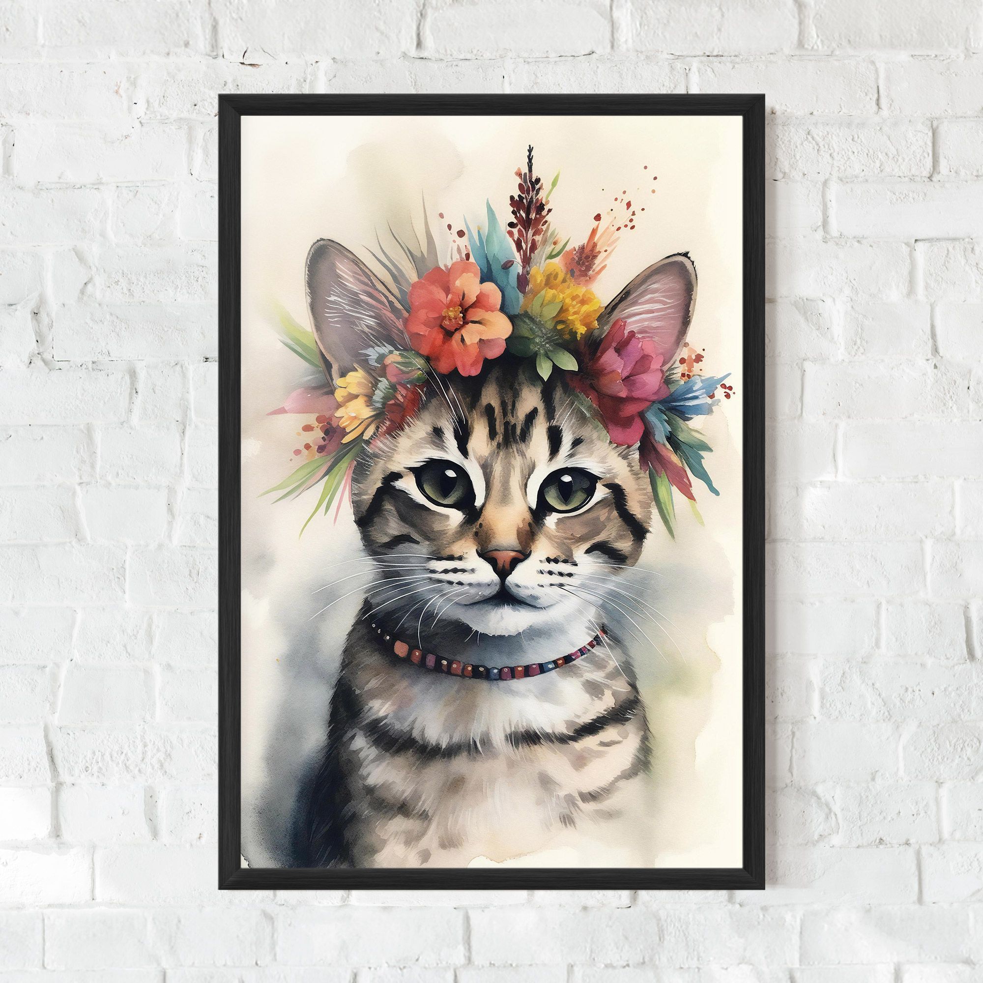 Flower Cat Art mockup 0