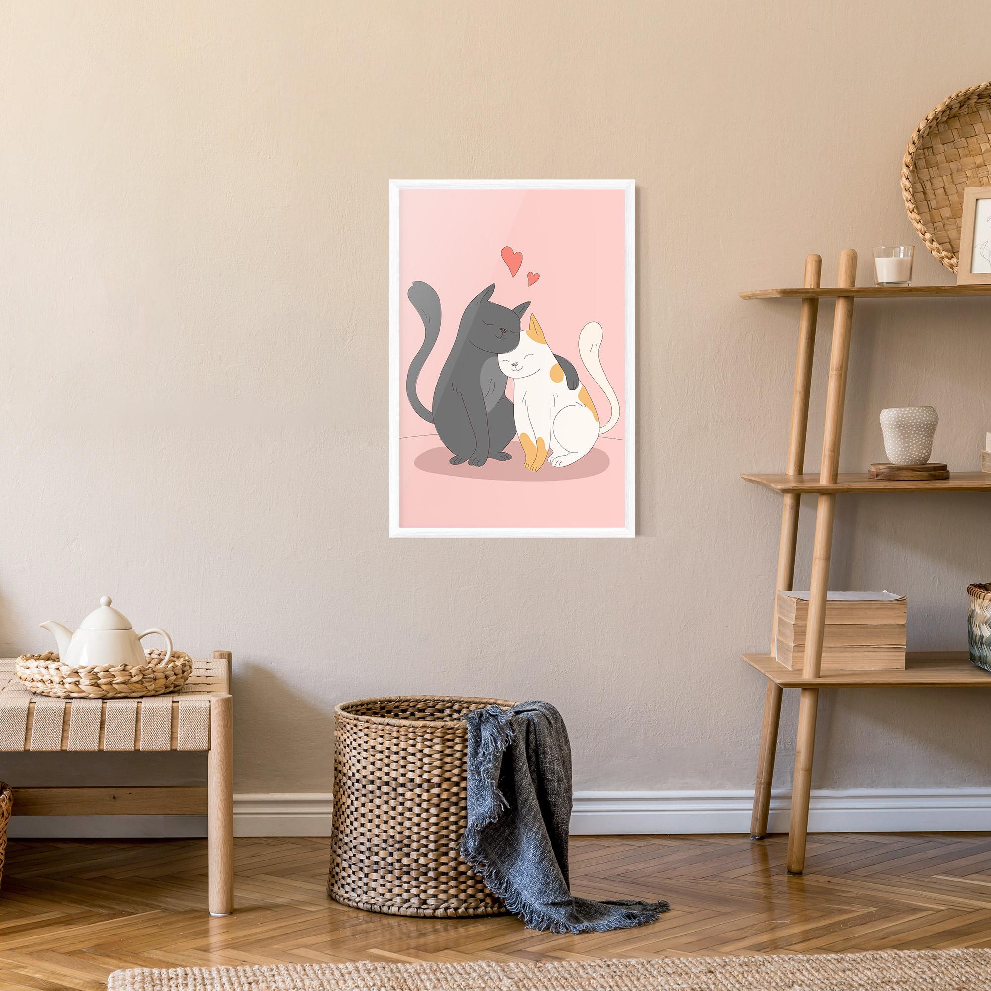 Рамкиран постер Lover Cats mockup 9