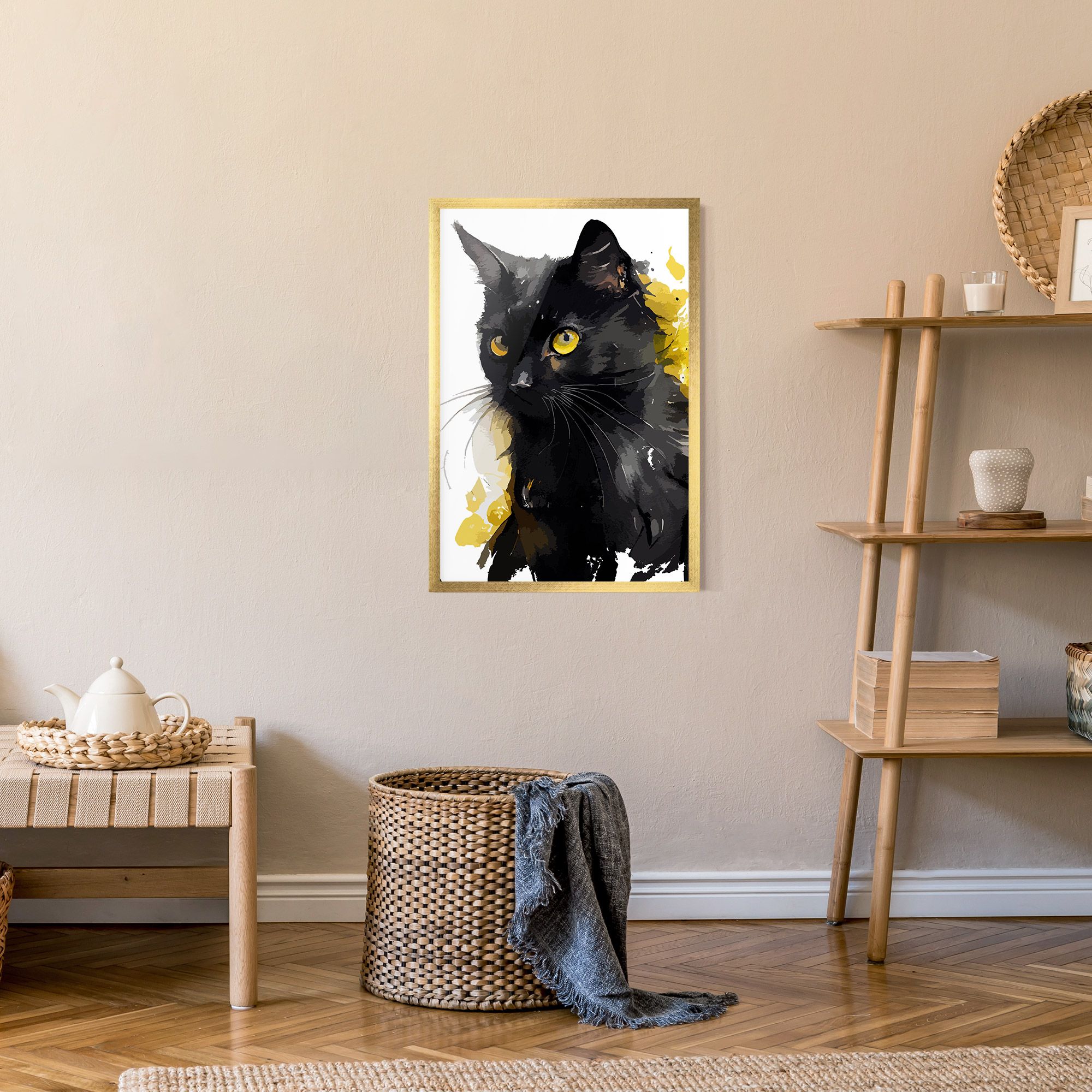 Beautiful Black Cat mockup 9