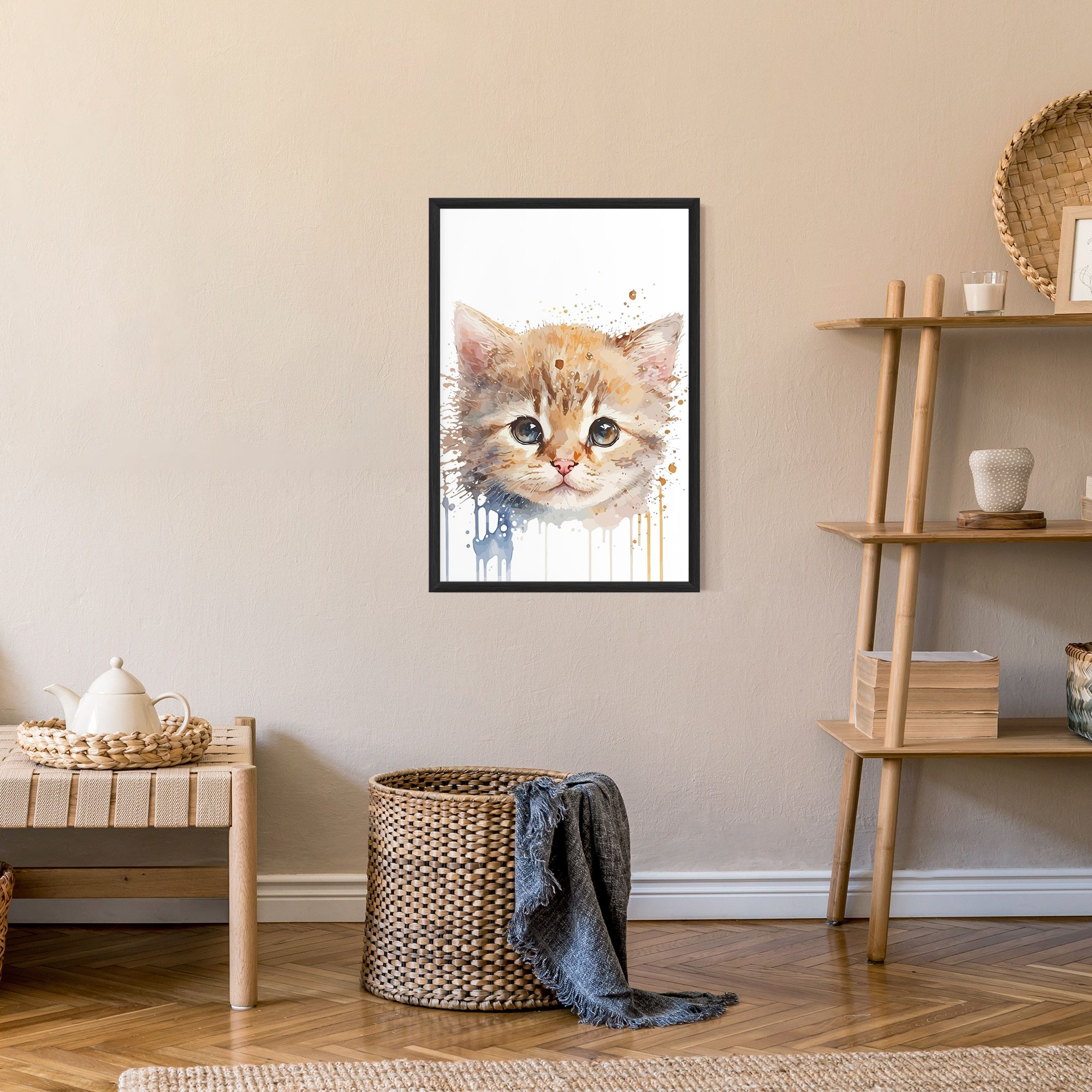 Watercolor Animal Cat mockup 9