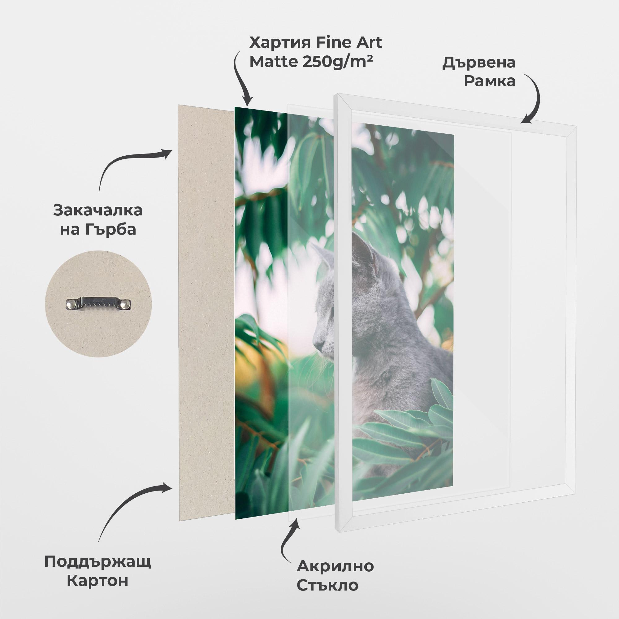 Рамкиран постер Cat Tree mockup 1