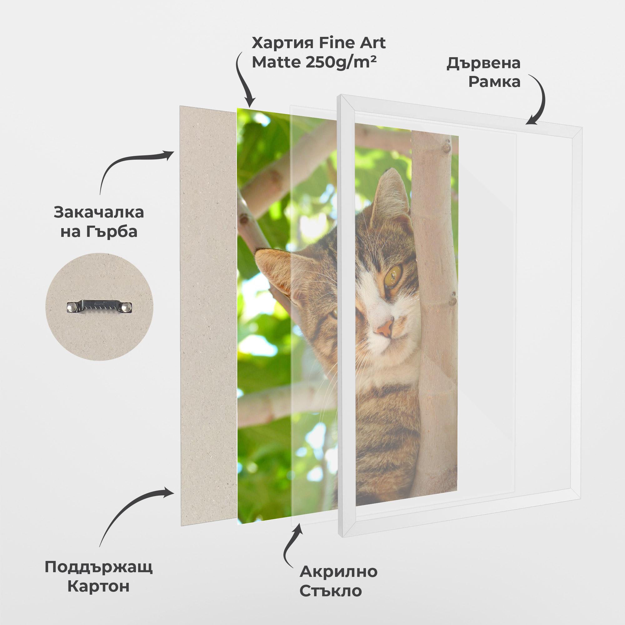 Рамкиран постер Tree Cat mockup 1