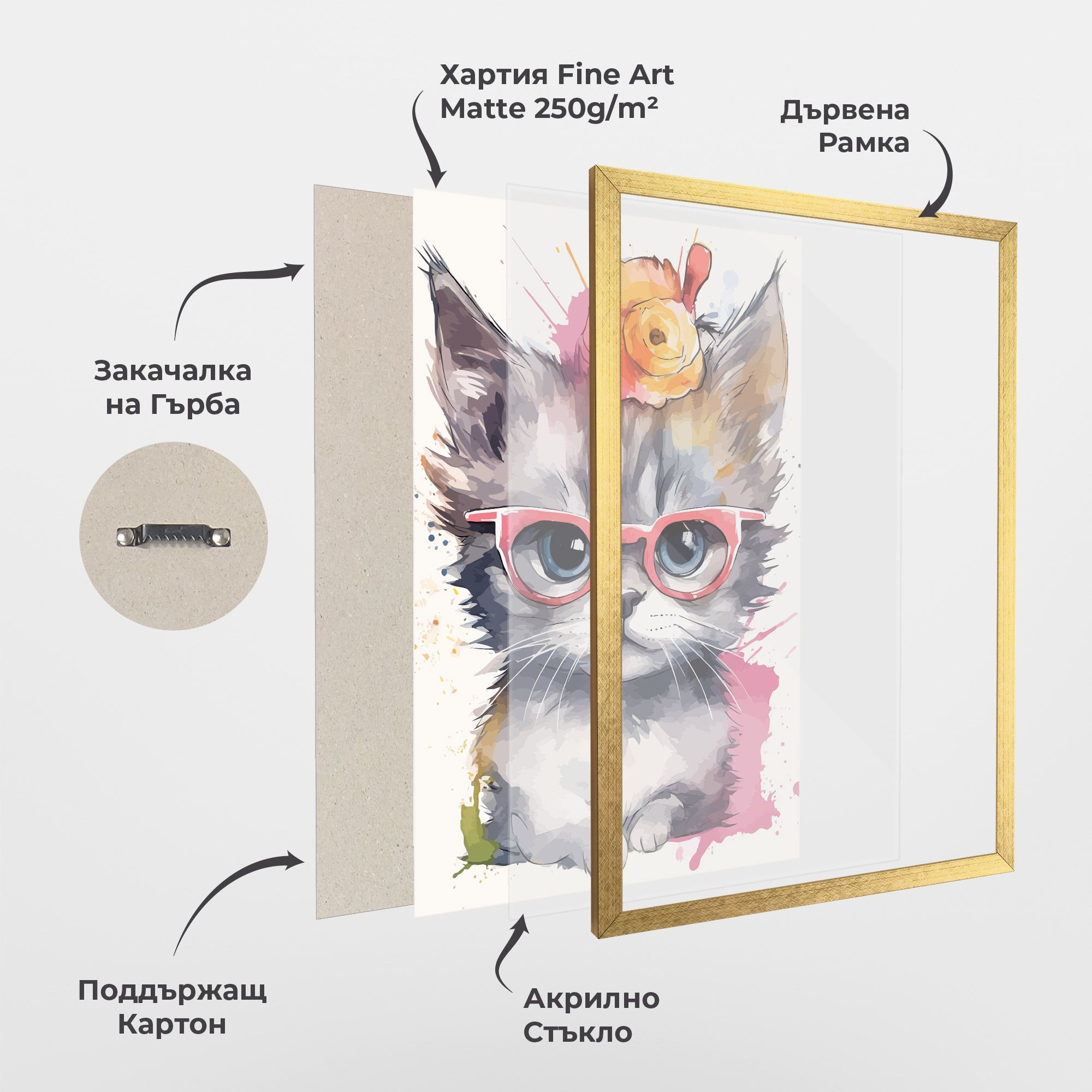 Adorable Grey Cat mockup 1