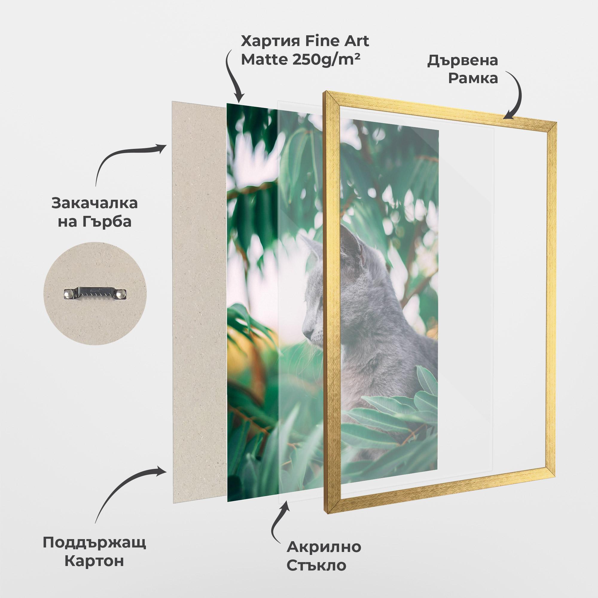 Рамкиран постер Cat Tree mockup 1