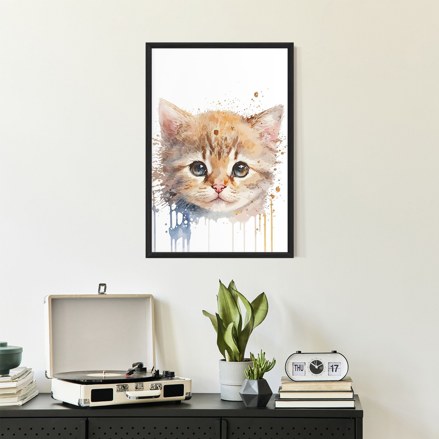 Watercolor Animal Cat mockup 2