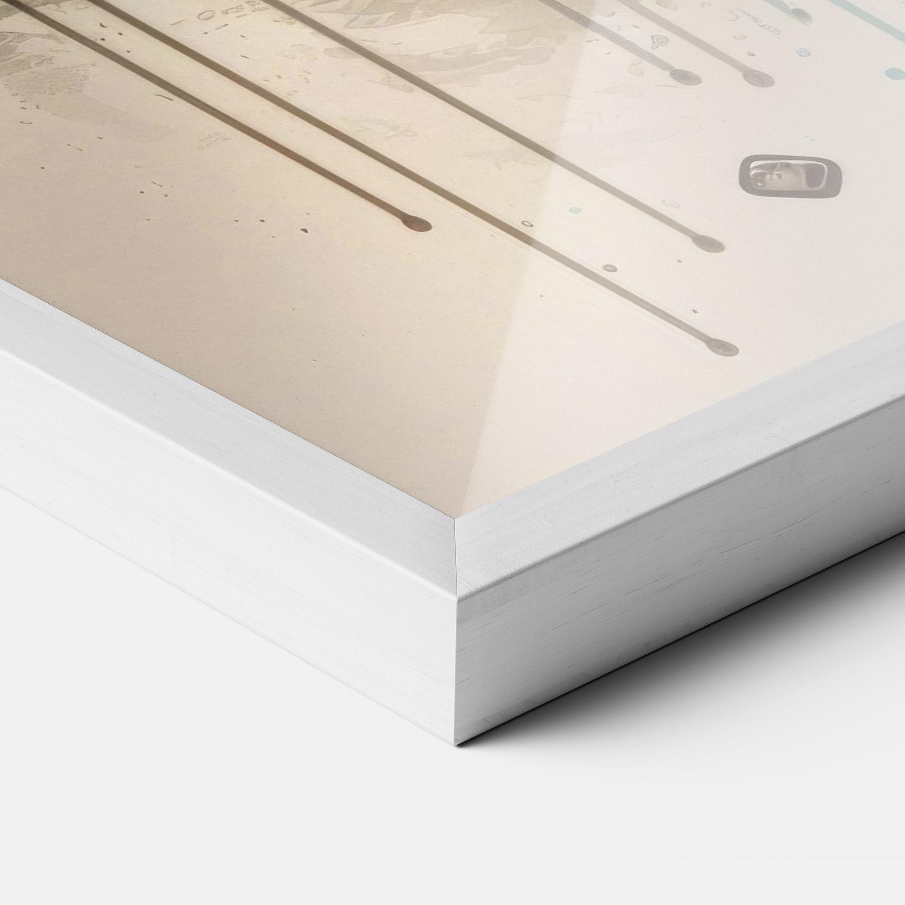 Рамкиран постер Headphones Cute Cat mockup 3