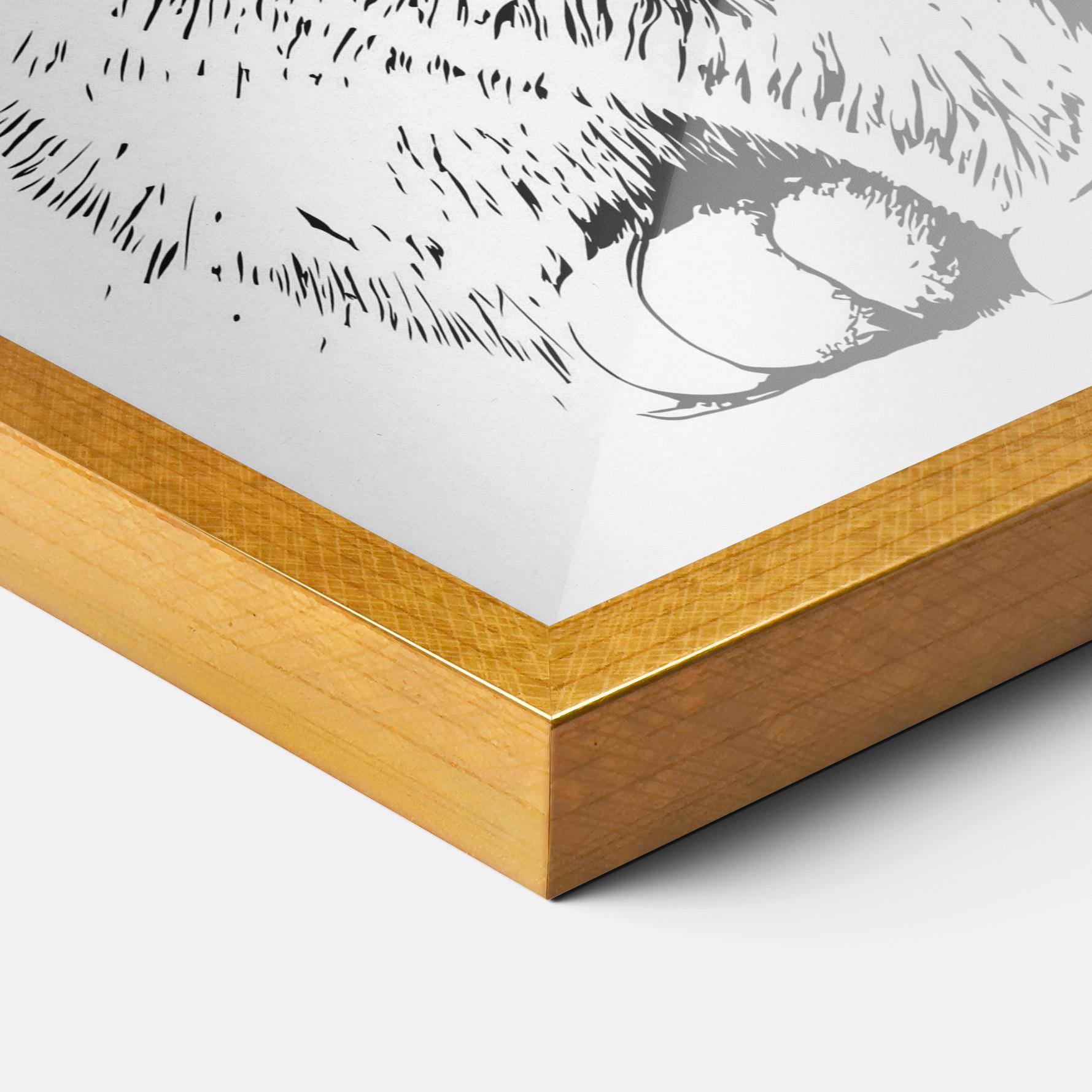 Рамкиран постер Hand Drawn Cat mockup 3