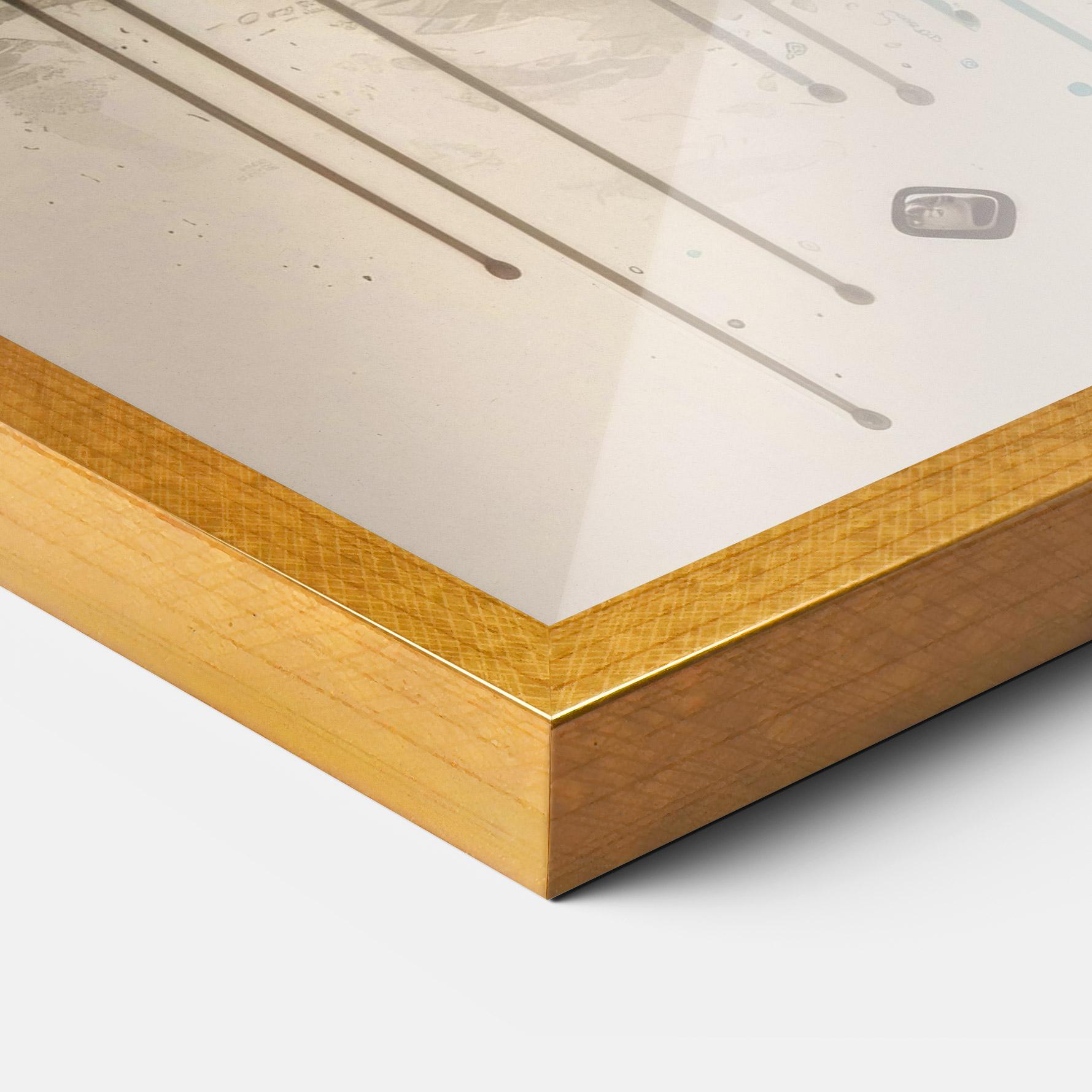 Рамкиран постер Headphones Cute Cat mockup 3