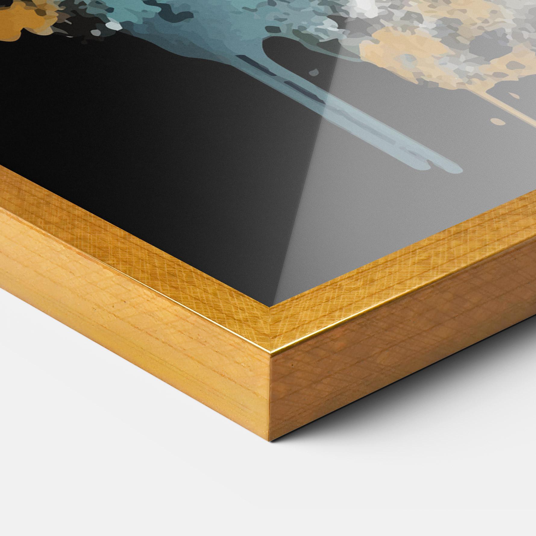 Рамкиран постер Painted Cat mockup 3