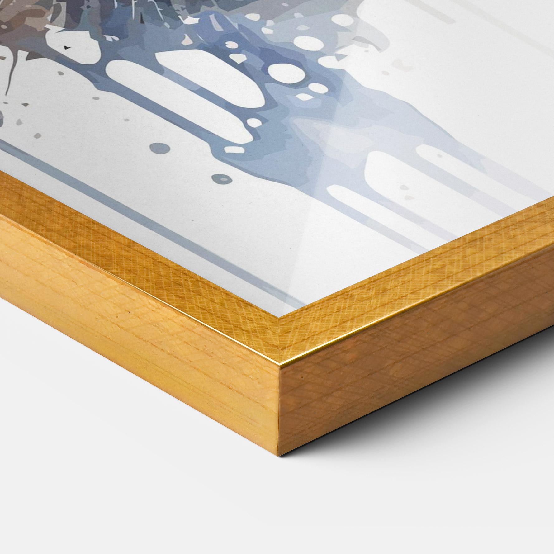 Рамкиран постер Watercolor Animal Cat mockup 3