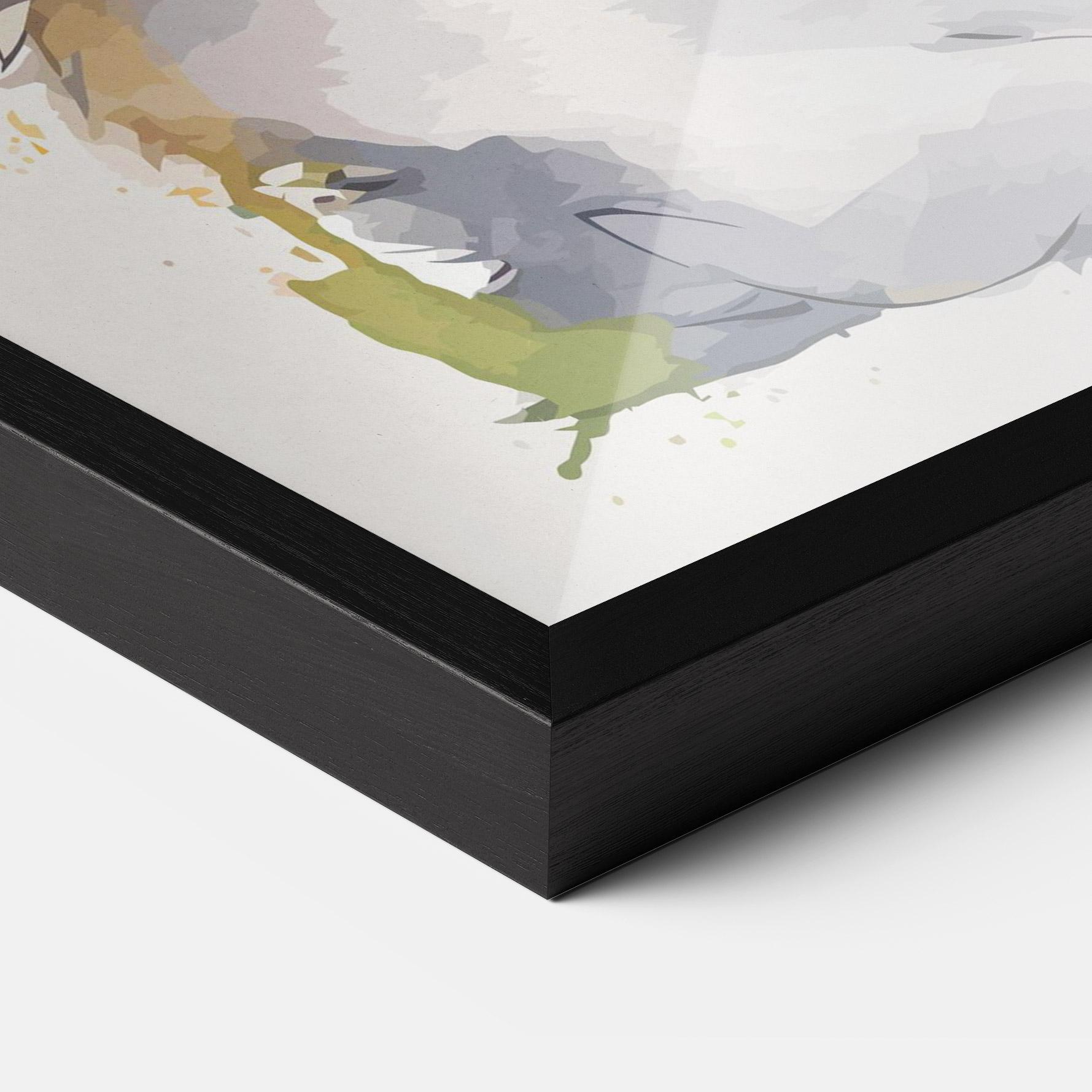 Рамкиран постер Adorable Grey Cat mockup 3