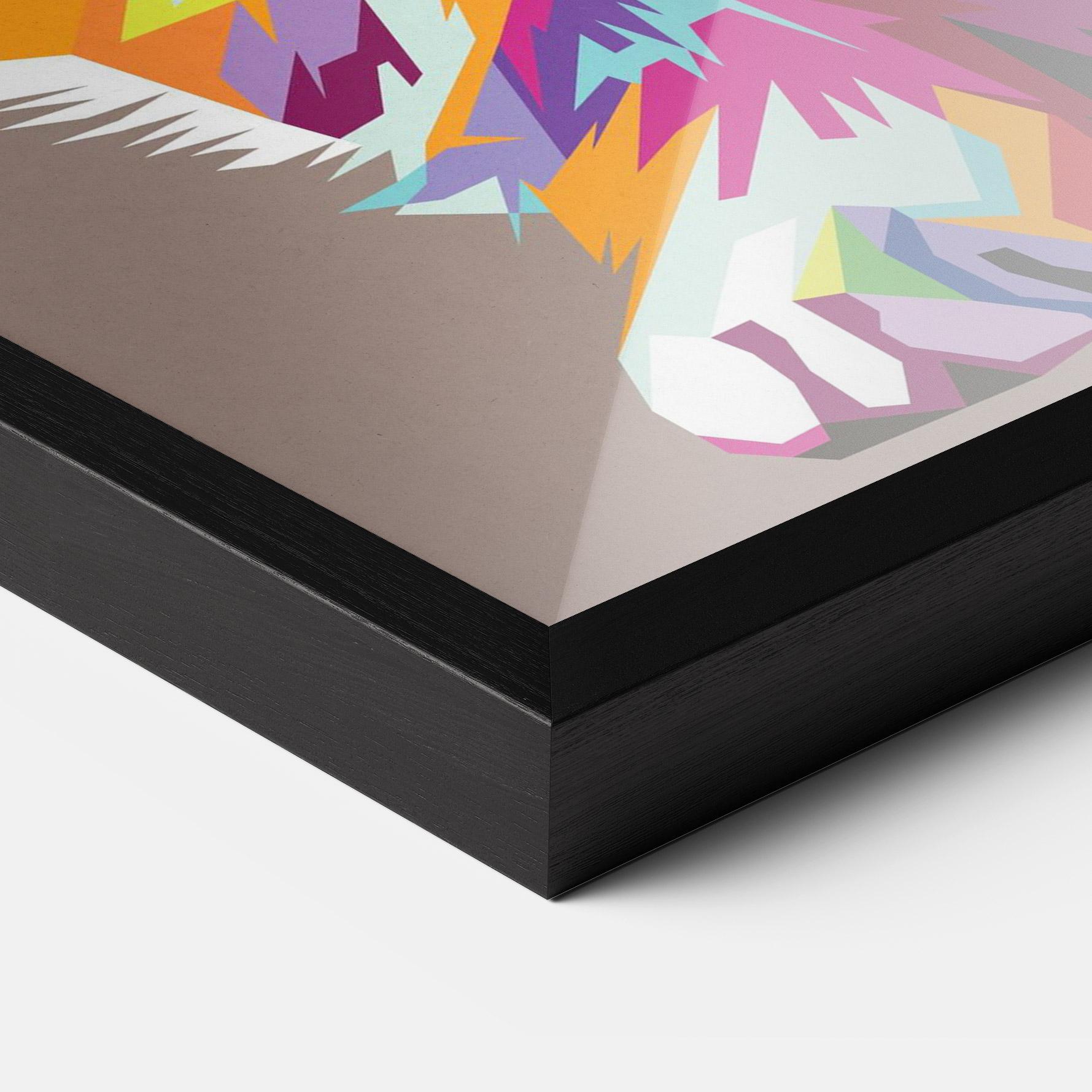 Рамкиран постер Colorful Cat mockup 3