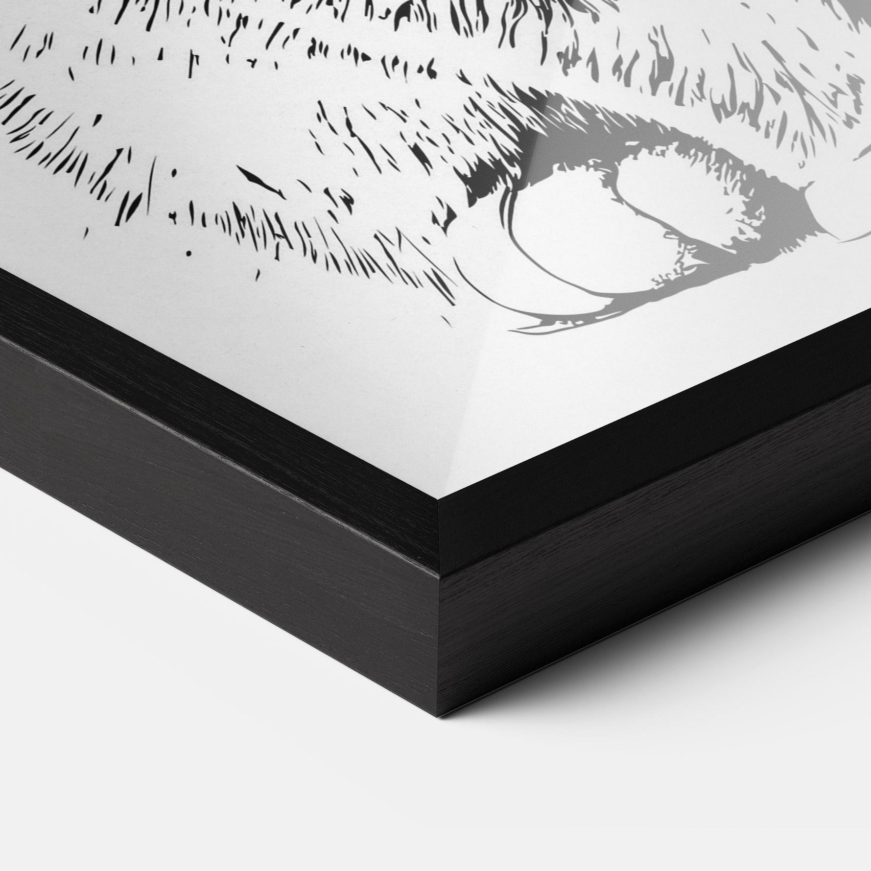 Рамкиран постер Hand Drawn Cat mockup 3