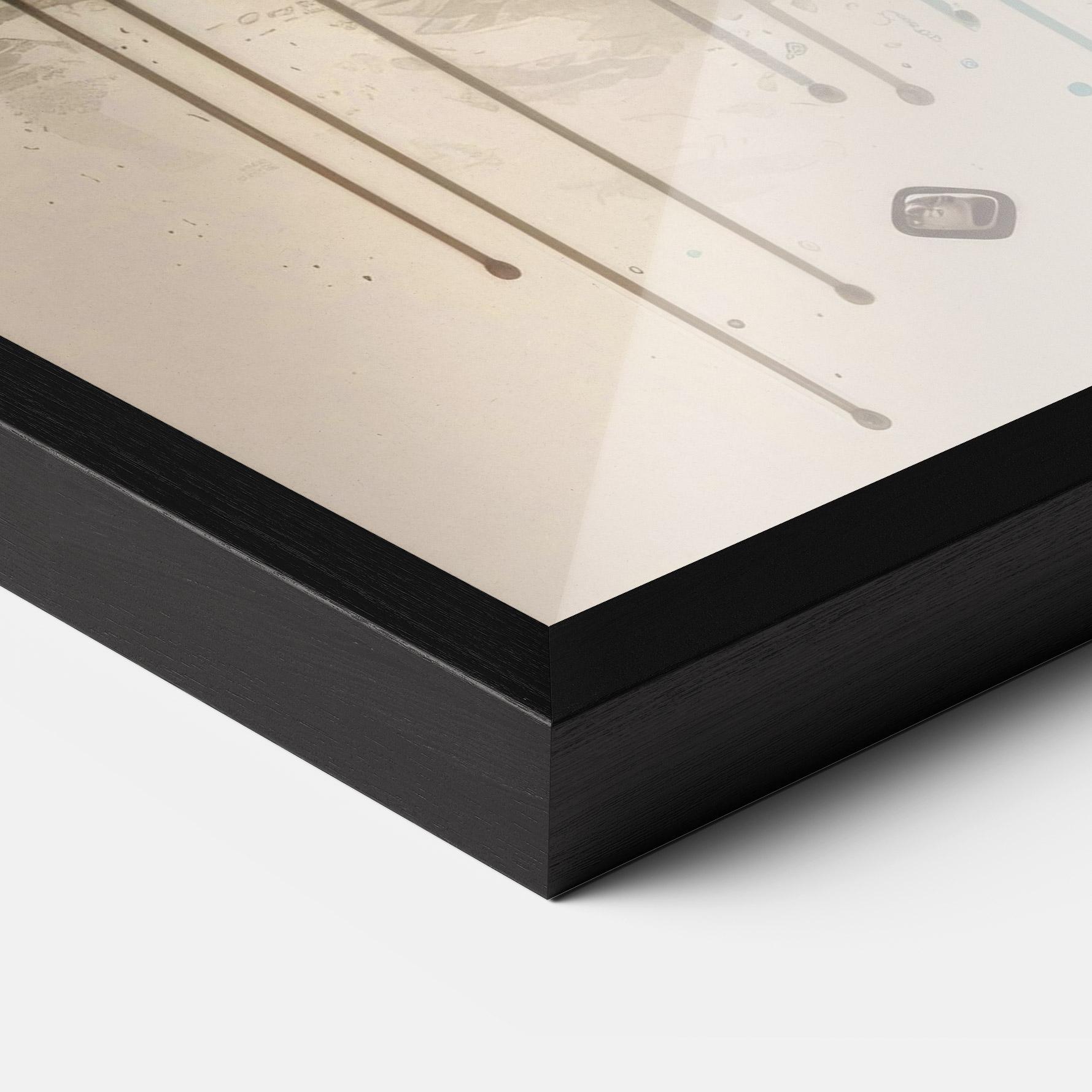 Рамкиран постер Headphones Cute Cat mockup 3