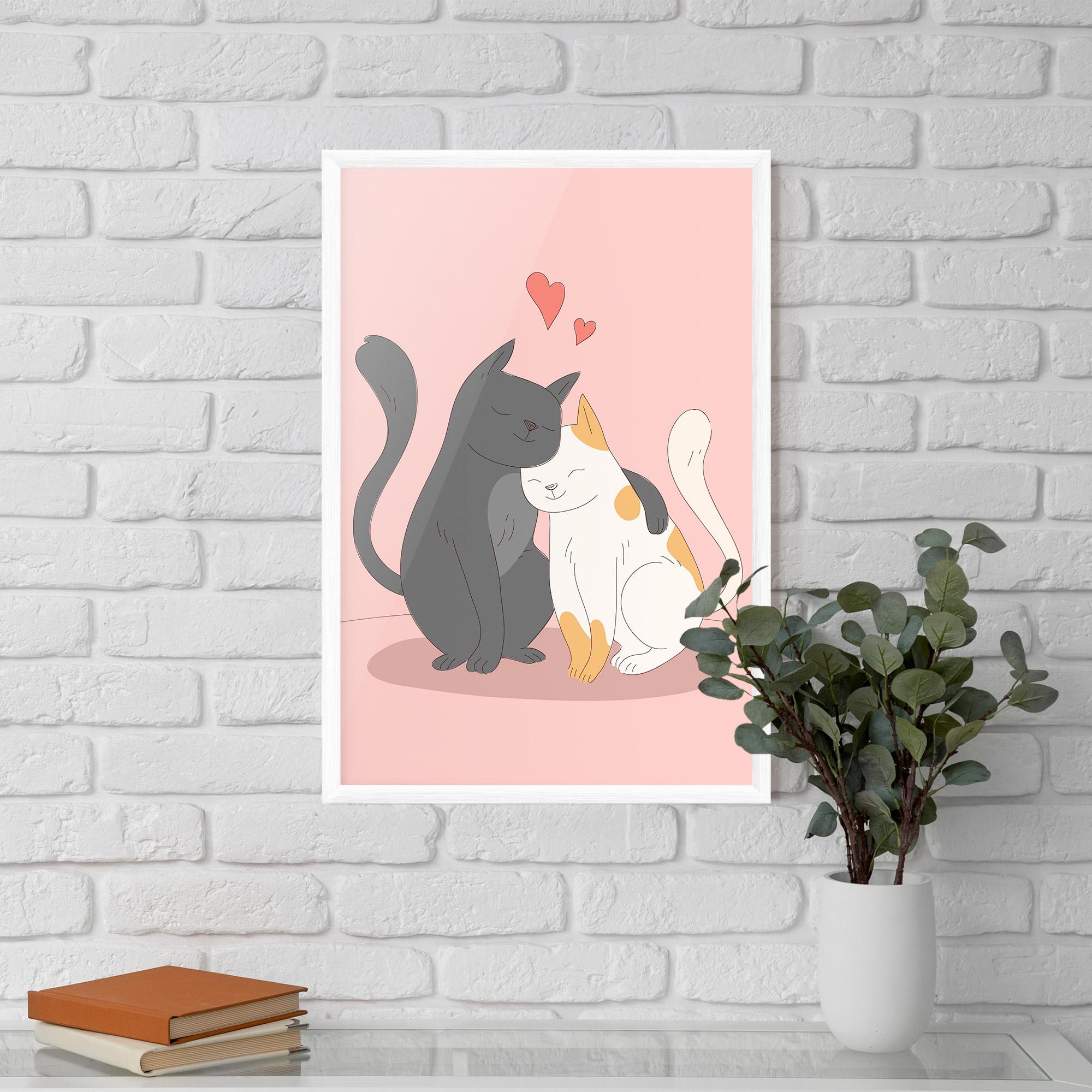 Рамкиран постер Lover Cats mockup 5