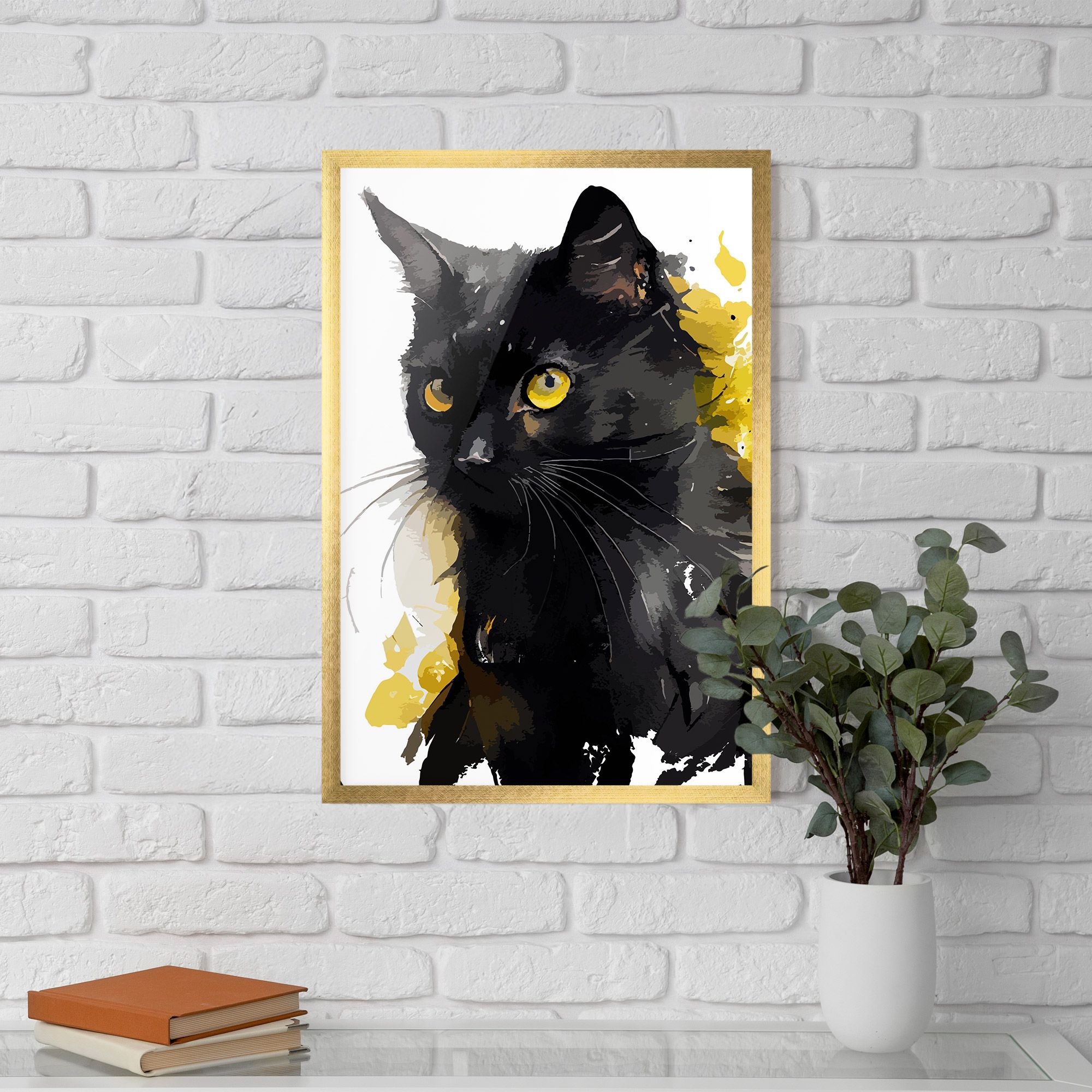 Beautiful Black Cat mockup 5