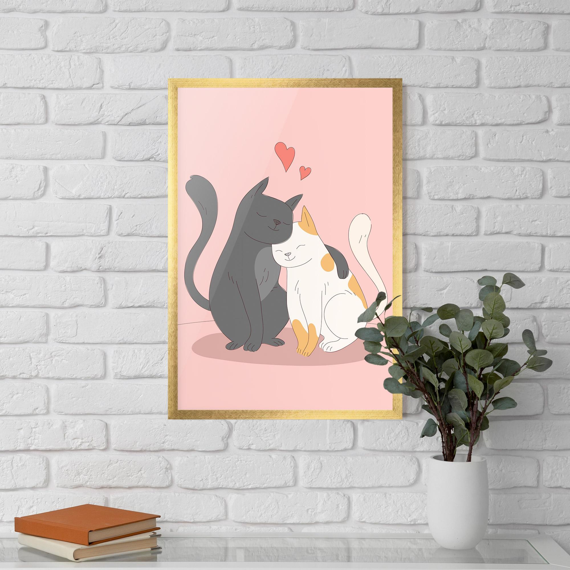 Рамкиран постер Lover Cats mockup 5