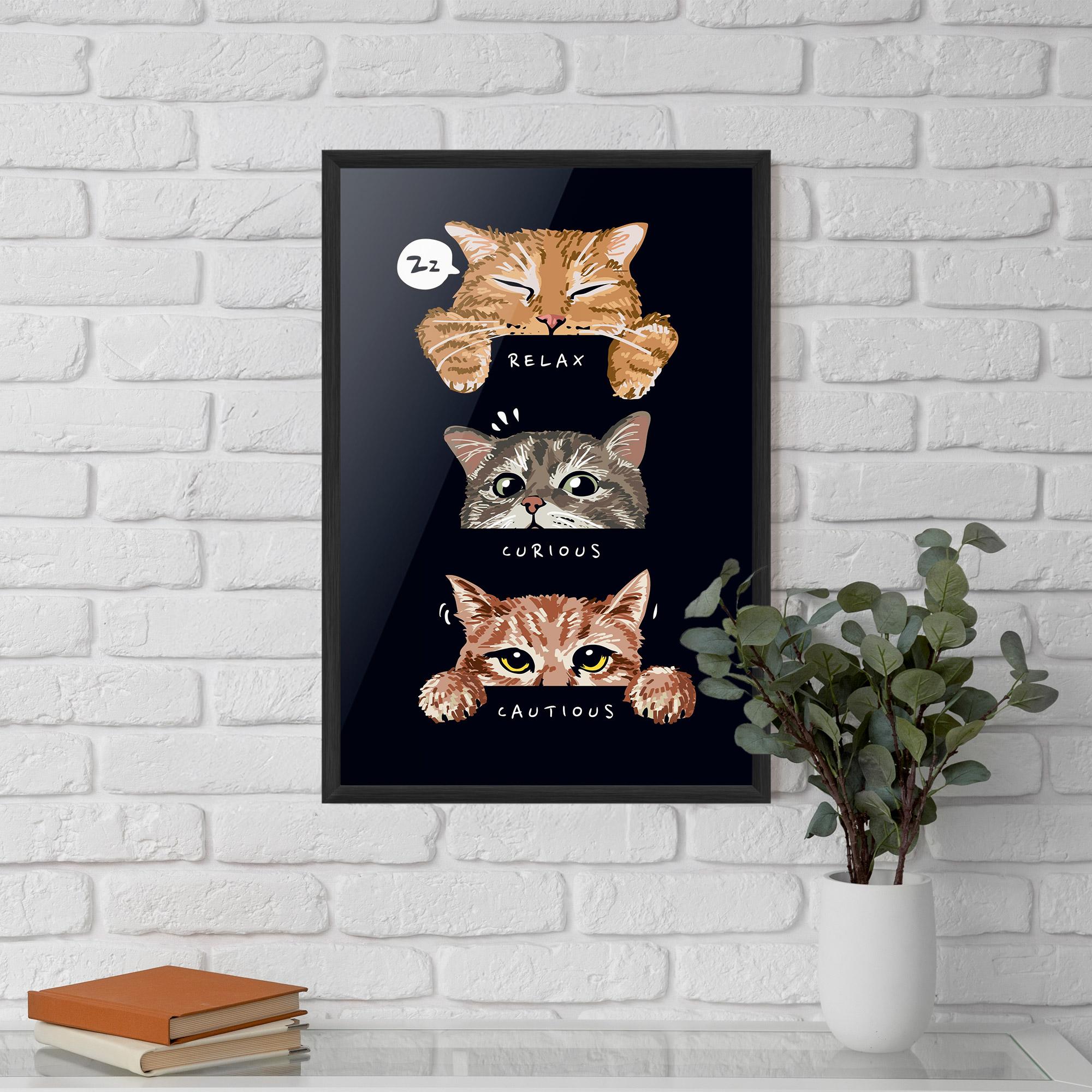 Рамкиран постер Relax Cat mockup 5