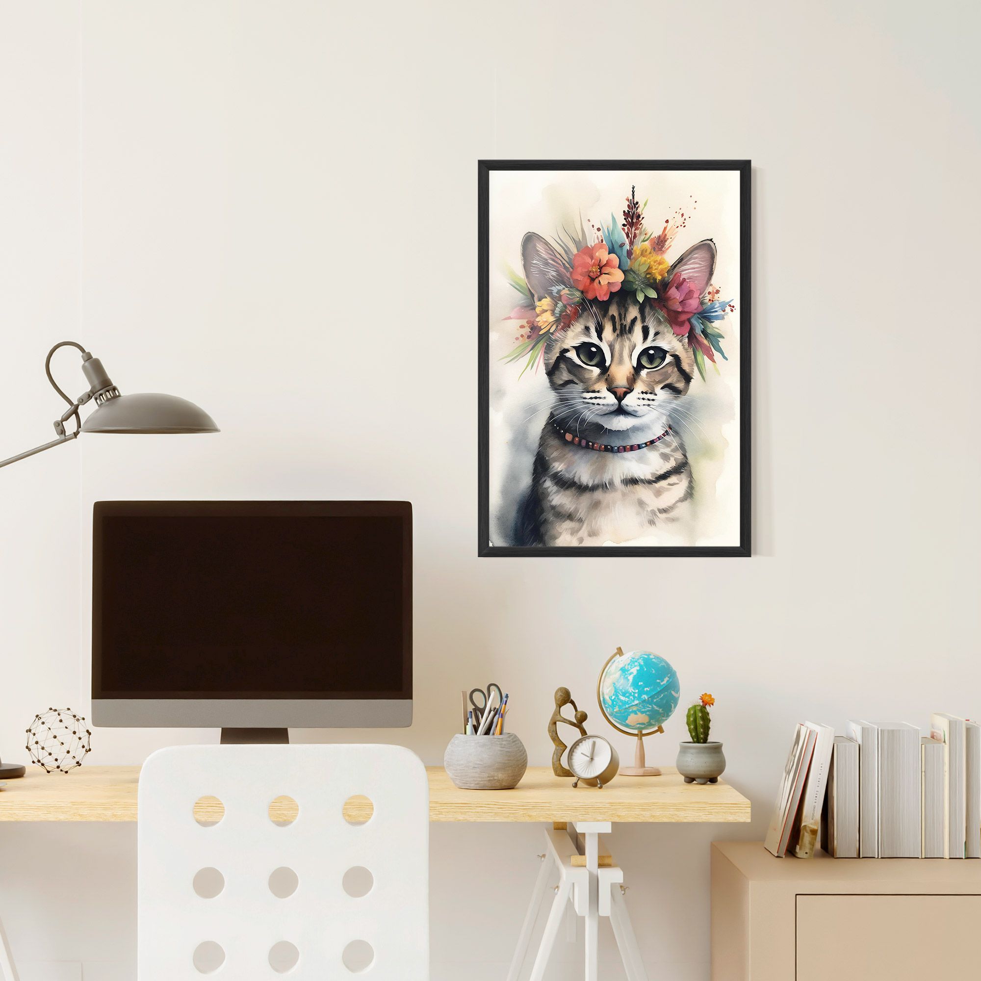 Flower Cat Art mockup 6