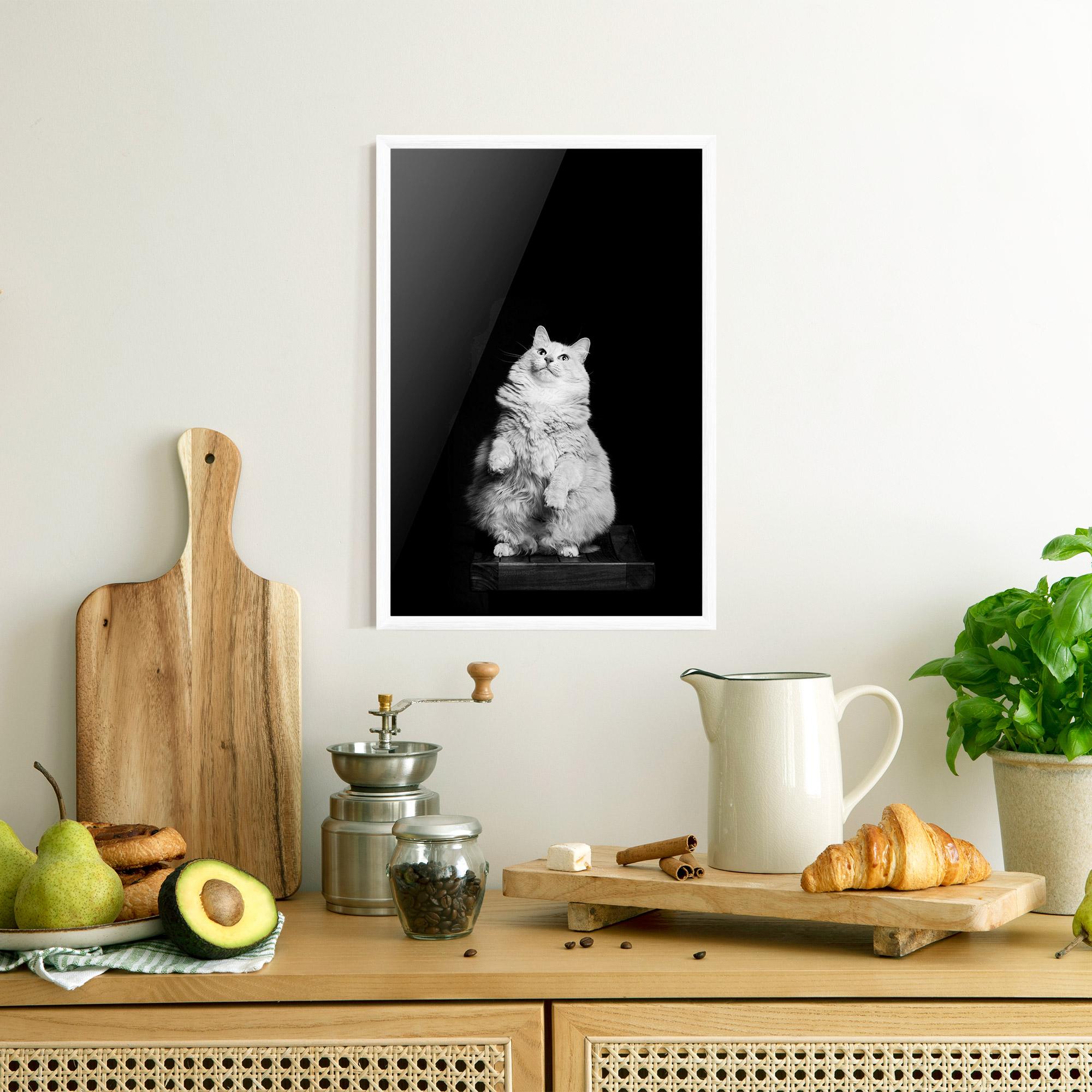 Рамкиран постер Big Fluffy Cat mockup 8
