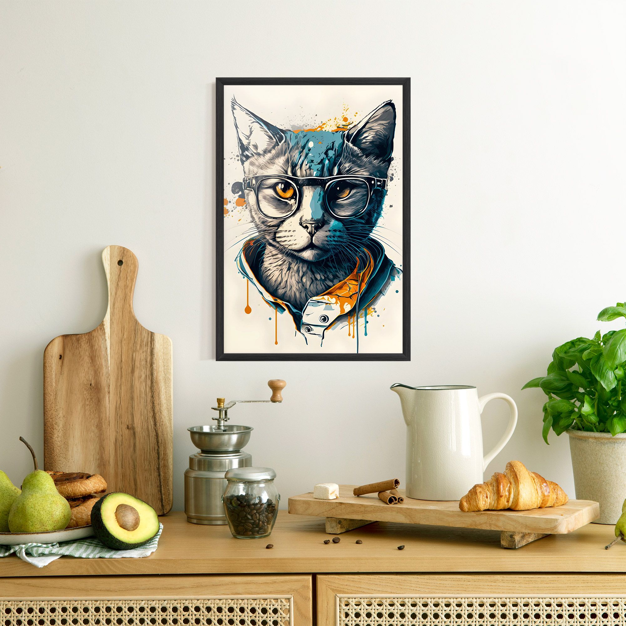 Cat Glasses Art mockup 8