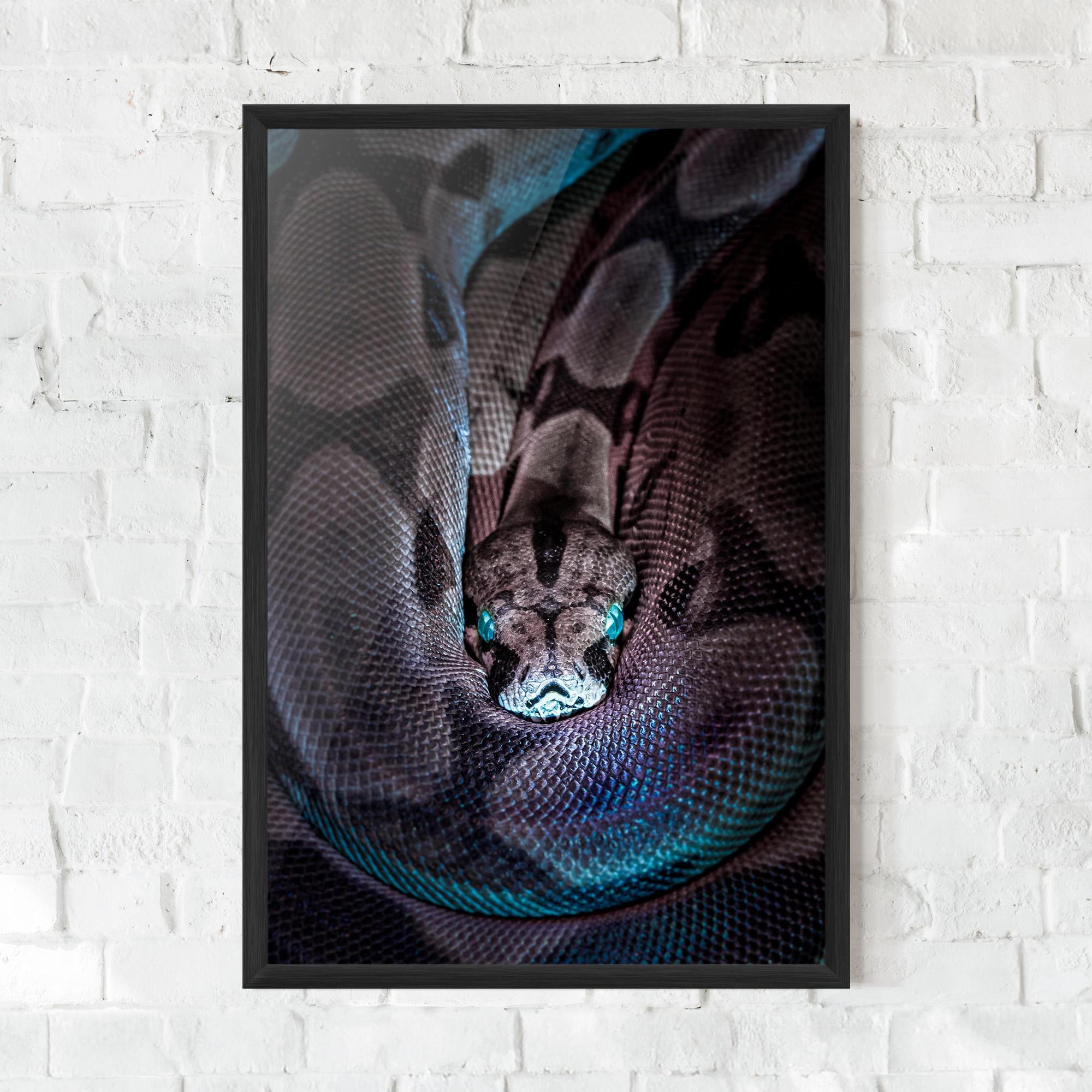 Рамкиран постер Vibrant Snake mockup 0