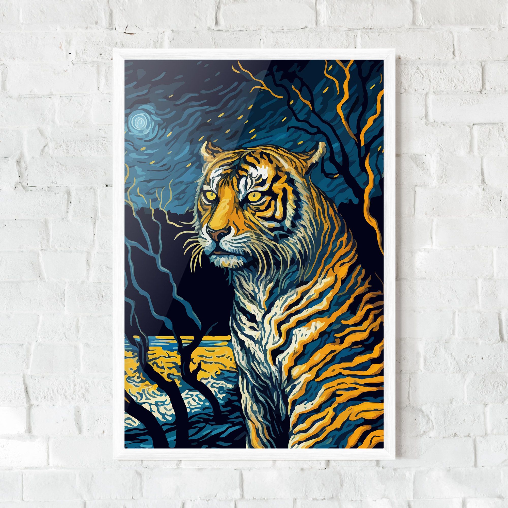 Tiger Blue Painting mockup 0