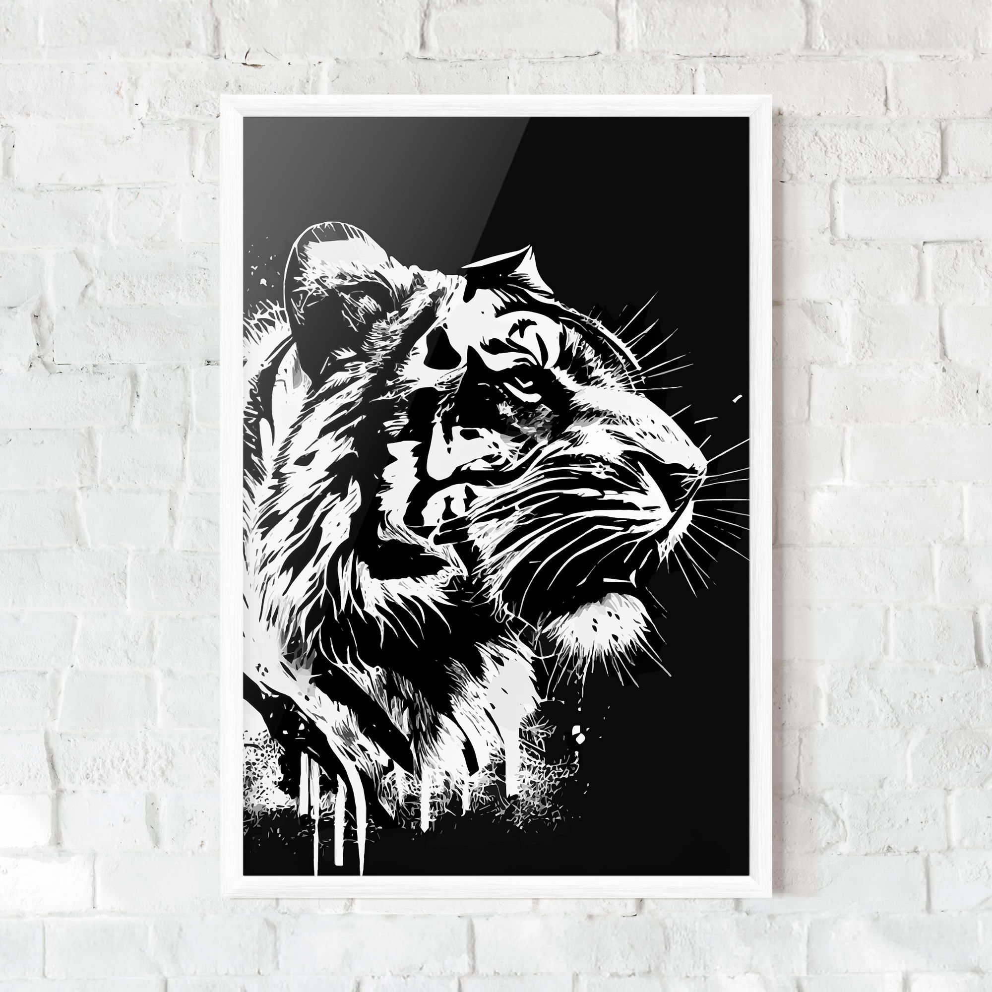 White Ink Tiger mockup 0