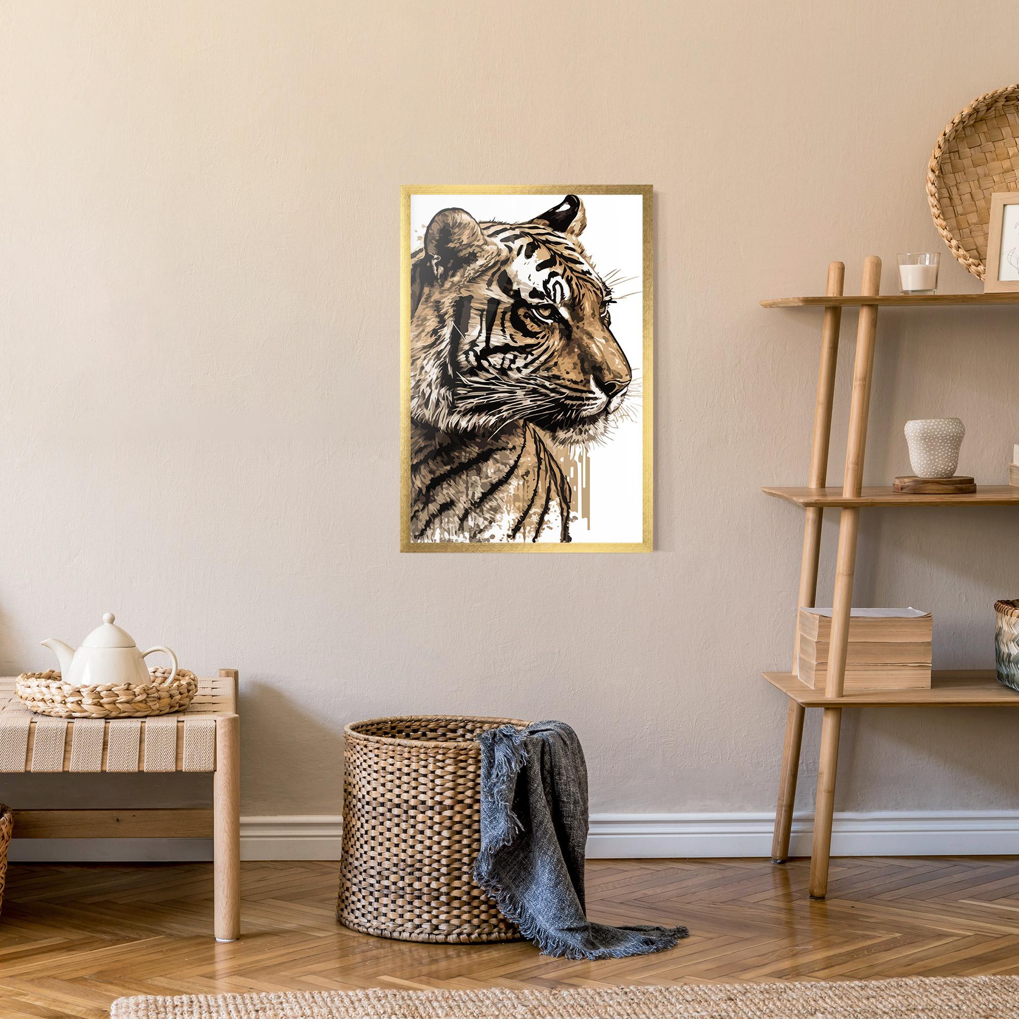 Рамкиран постер Pretty Tiger Art mockup 9