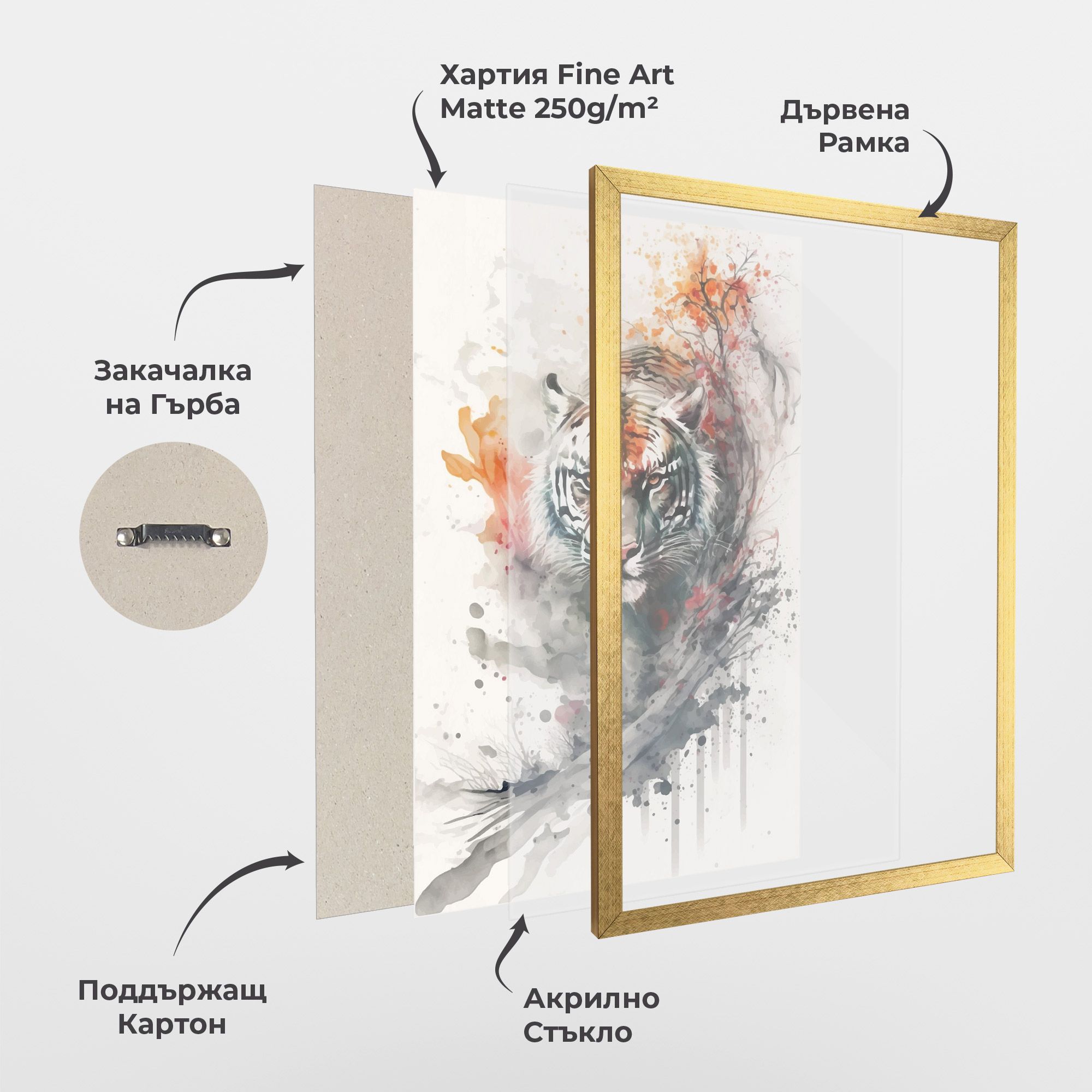 Beautiful Tiger Art mockup 1